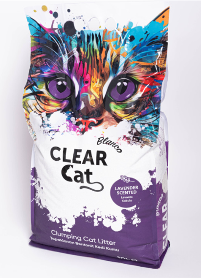 V485-CLEARCATLITLAVE10L-209642-00 ClearCat Blanco Cat Litter – Lavender 10L - Image 1