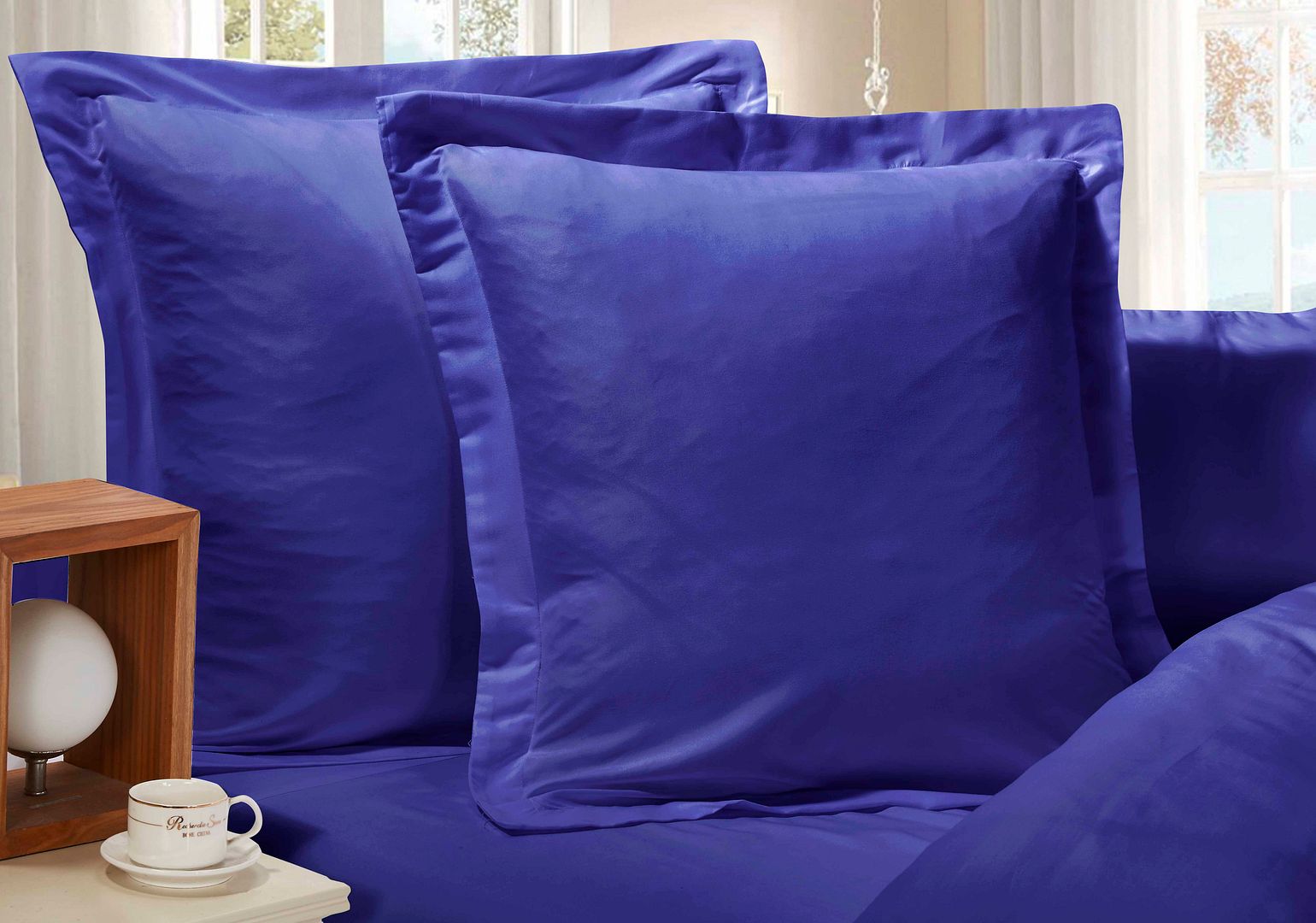 V493-EP-03-88567-00 1000TC Premium Ultra Soft European Pillowcases 2-Pack Royal Blue - Image 1