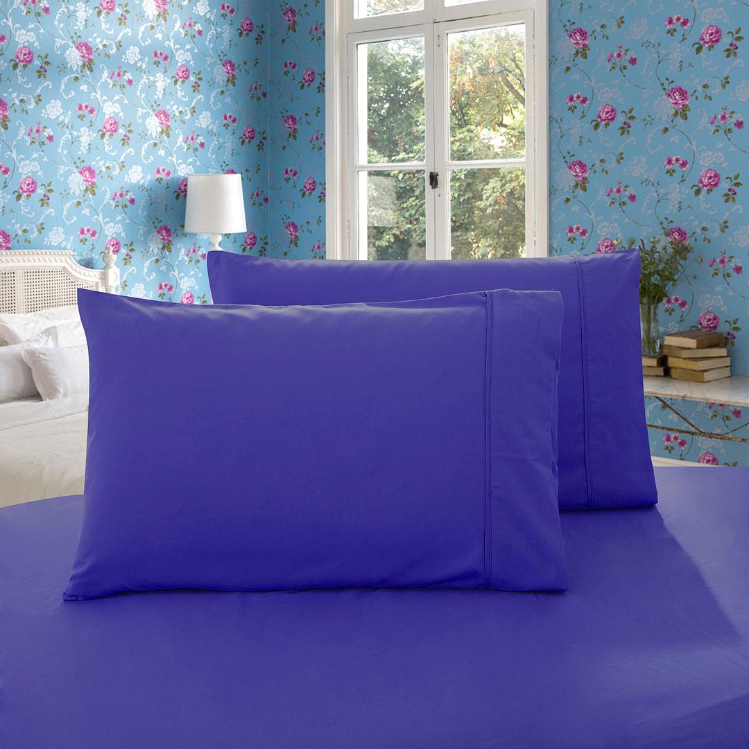 V493-SP-03-88593-00 1000TC Premium Ultra Soft Standrad size Pillowcases 2-Pack - Royal Blue - Image 1