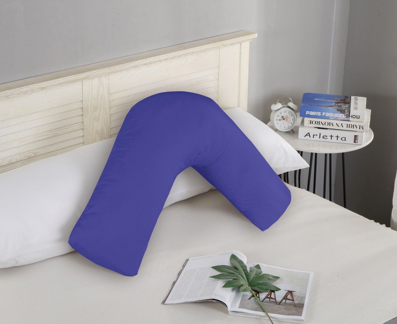 V493-VP-03-88621-00 1000TC Premium Ultra Soft V SHAPE Pillowcase - Royal Blue - Image 1