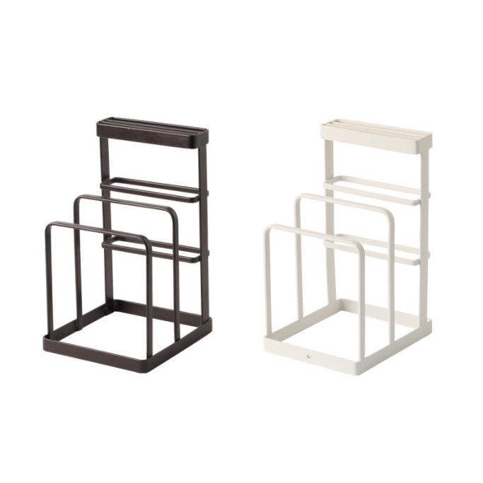 V498-KNIFESHELF-WH-95133-00 Knife & Chopping Board Shelf Stand White - Image 1