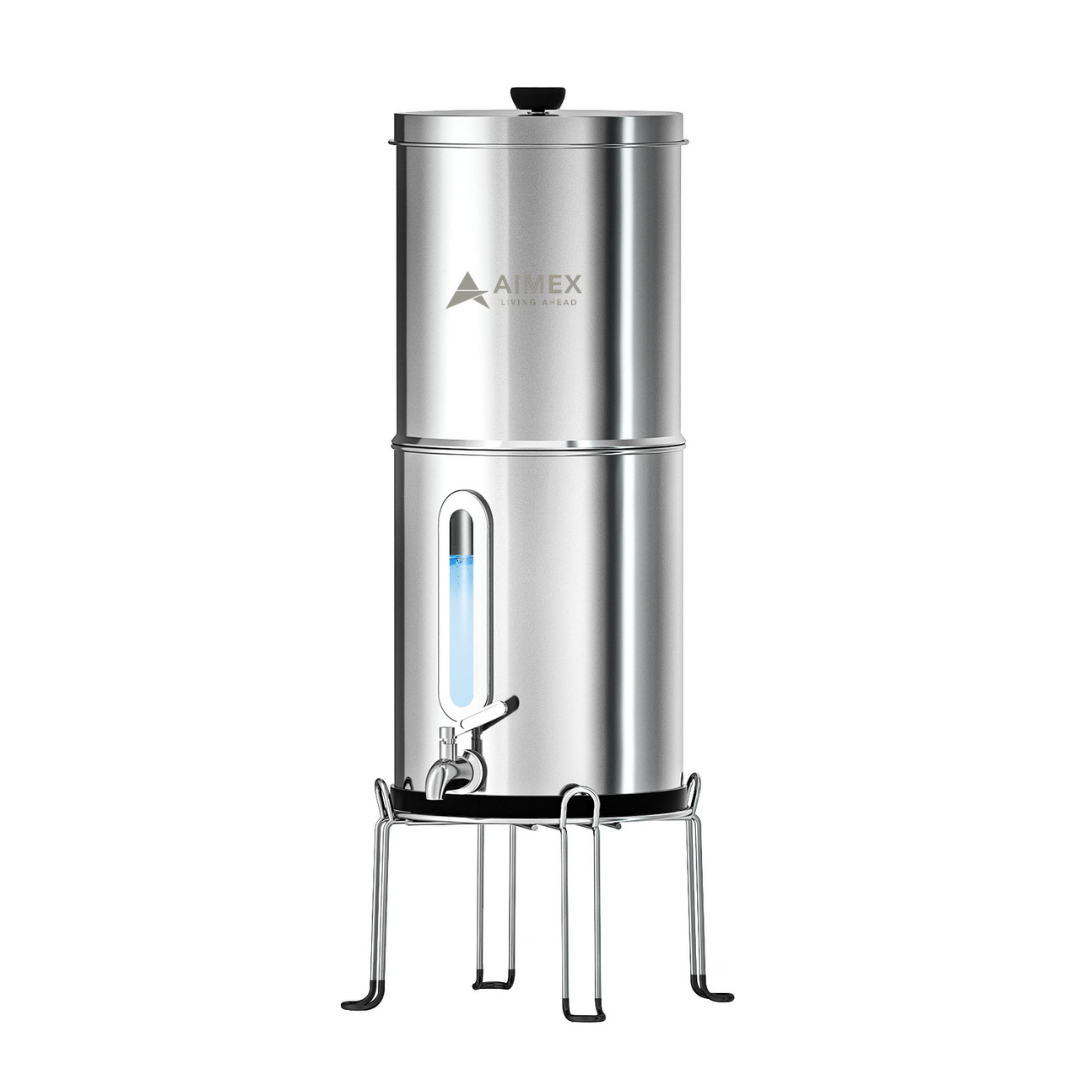 V502-AIMEXSSGRVTFDCH-212481-00 Aimex Portable Water Filter - Gravity-Fed, 304 Stainless Steel, Fluoride Removal - Image 1