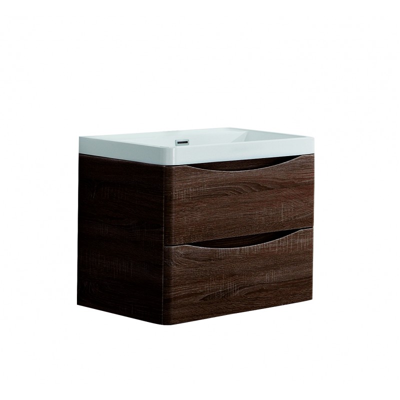V503-ANC-600W-RWANC-EA-600-95638-00 Ancona wall hung bathroom vanity 600mm Rose wood - Image 1