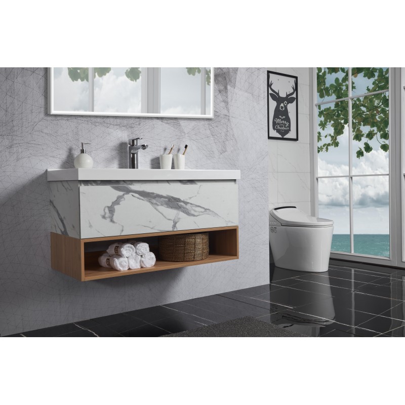 V503-ZER-1000W-CAL-BR-95632-00 Zero wall hung bathroom vanity - Image 1