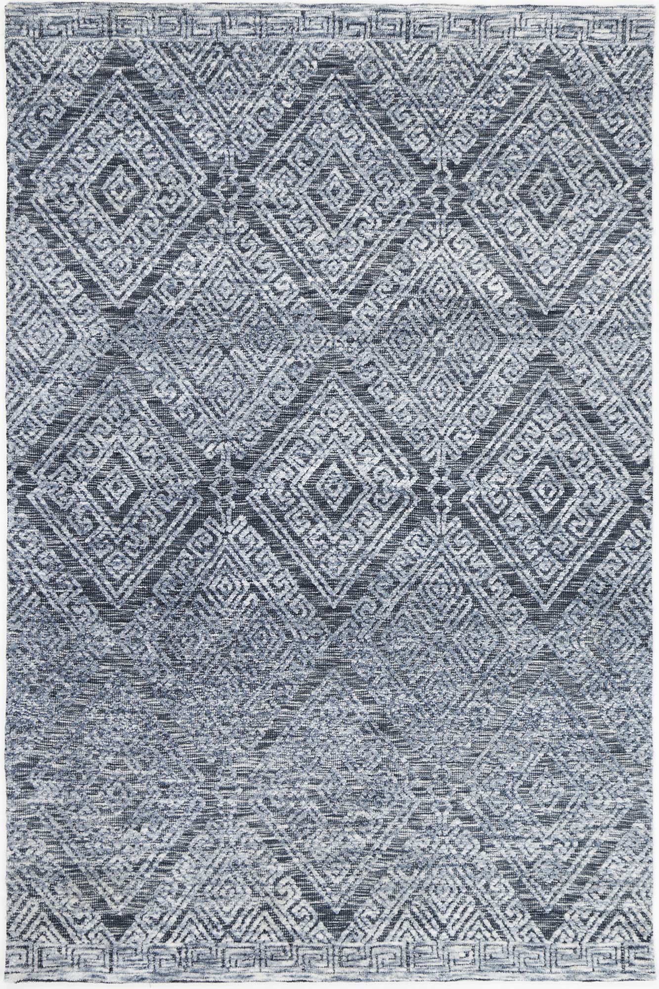 V516-AMRI160GLENDENI-140729-00 Amritsar Glenfalls Denim Tribal Rug 160X230 - Image 1