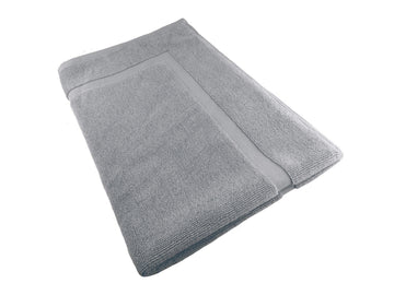 V517-STBM-SIL-94731-00 softouch ultra light quick dry premium cotton bath mat 900gsm silver - Image 1
