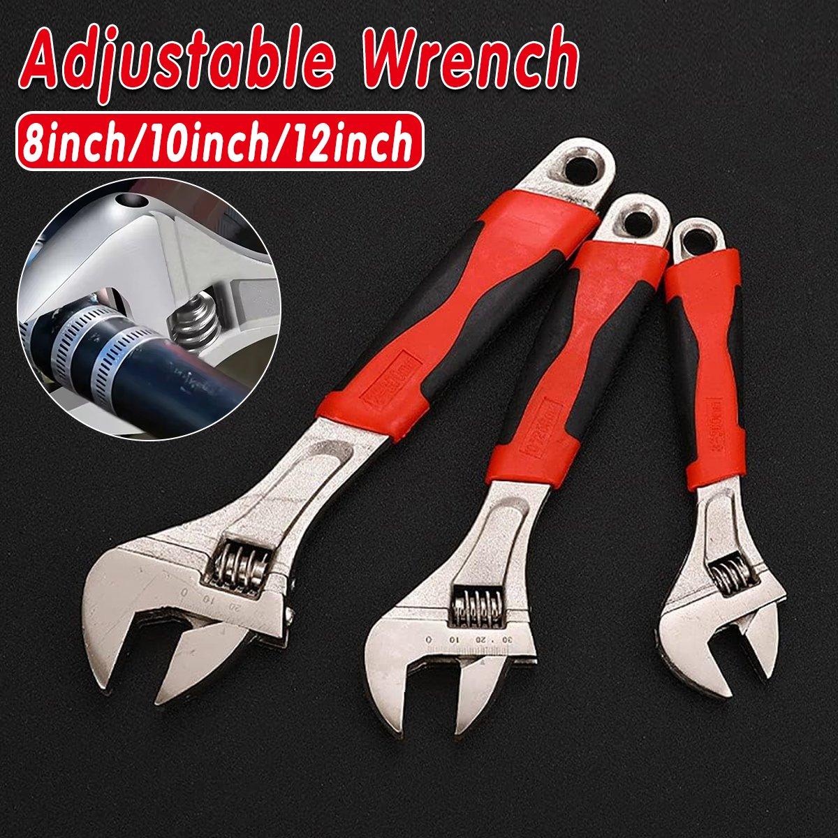 V528-ADJUSTABLE-WRENCH-10INCHES-677396-202503211135-00 8inch 10inch 12inch Durable Chrome Vanadium Steel Rubberized Grip Adjustable Wrench - 10inch - Image 1