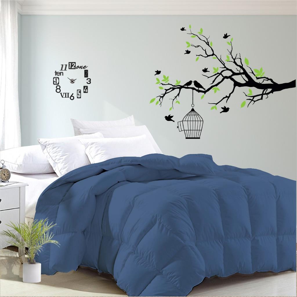 V535-200G-BAMBOO-QUILT-D-BLU-155298-00 Luxor Australian Made Summer Ocean 200GSM Bamboo Blend Quilt Double - Image 1