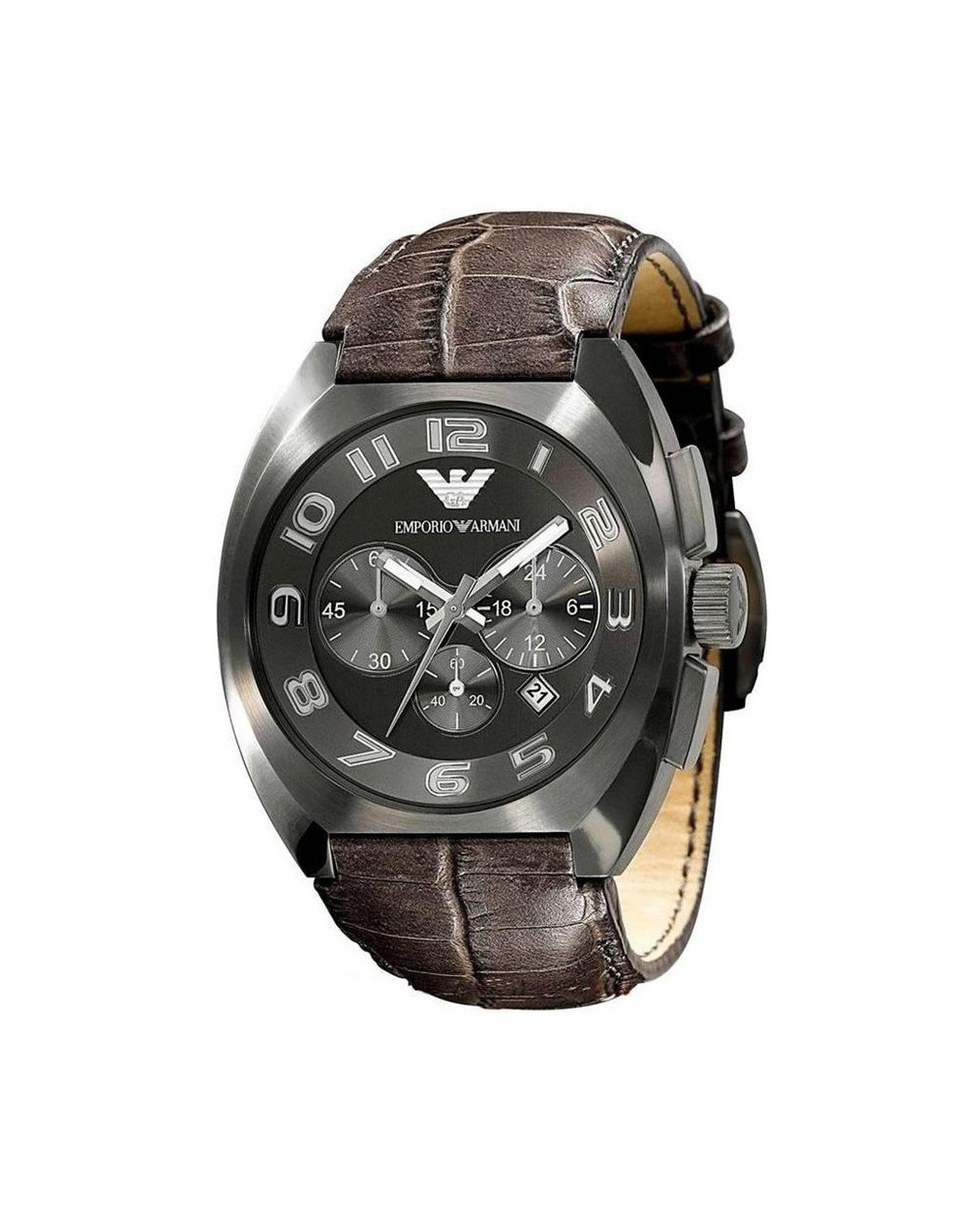 V539-ARAR5847AC-202506111720-00 Armani Men's Brown Cowhide Leather Watch - One Size - Image 1