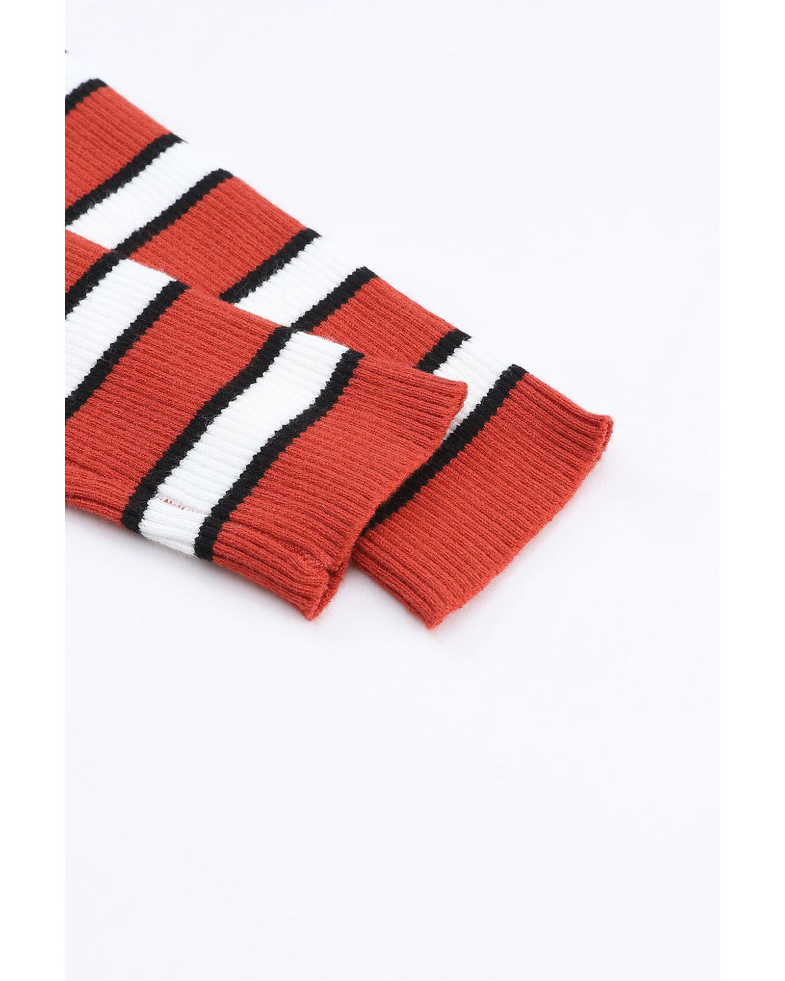 V539-AZEXDC25122023-19-M-202508290615-00 Azura Exchange Striped Ribbed Knit Slim Fit Top - M - Image 1