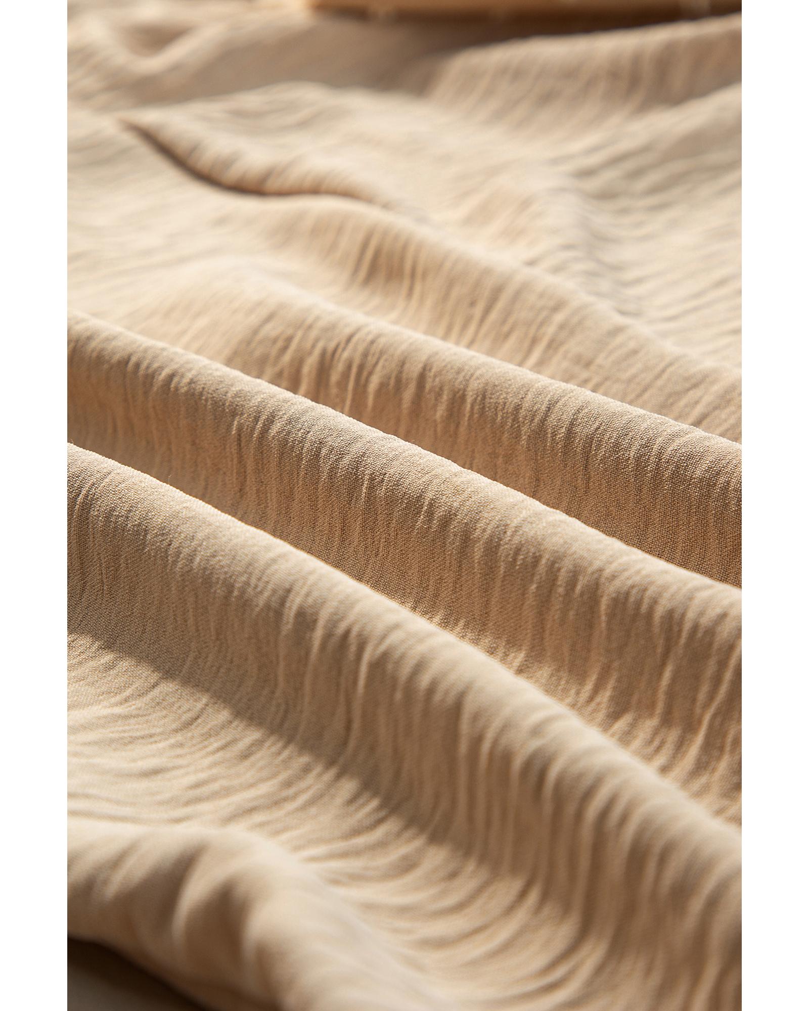 V539-AZEXDC25129059-P6016-M-202508270335-00 Parchment Swiss Dot Balloon Sleeve Loose Blouse - M - Image 1