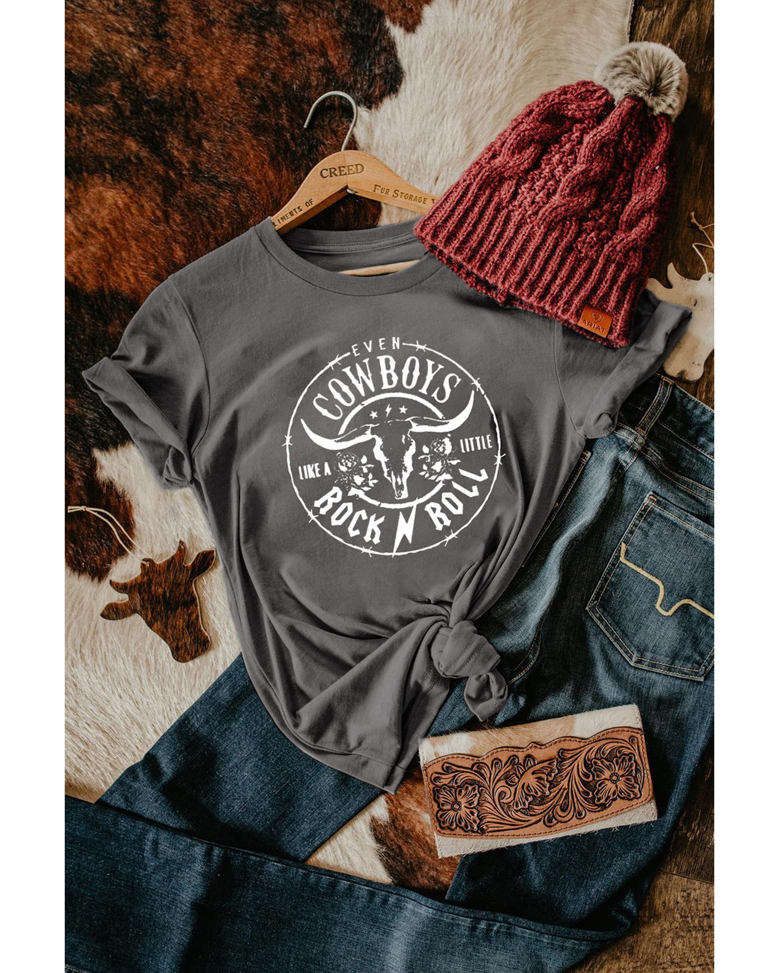 V539-AZEXDC25213908-11-XL-202508260320-00 Azura Exchange Steer Head Pattern Print Short Sleeve Graphic Tee - XL - Image 1