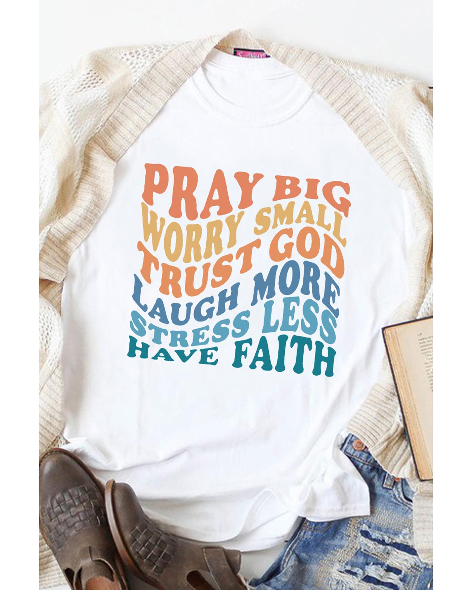 V539-AZEXDC25218178-1-XL-202508290655-00 Azura Exchange Faith Inspired Words Print T-Shirt - XL - Image 1