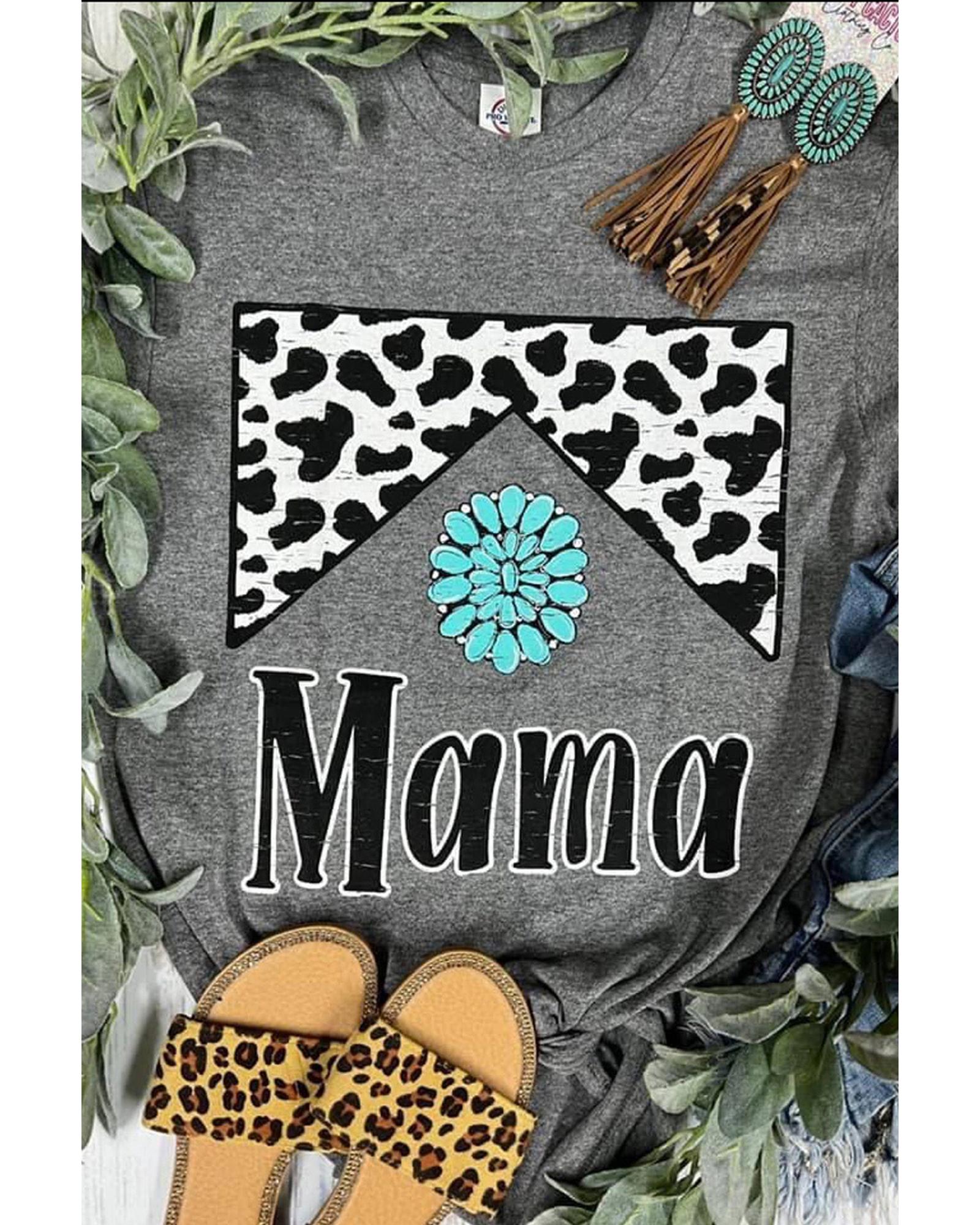 V539-AZEXDC25219858-11-S-164140-00 Azura Exchange Leopard Turquoise Bead Mama Graphic T-shirt - S - Image 1