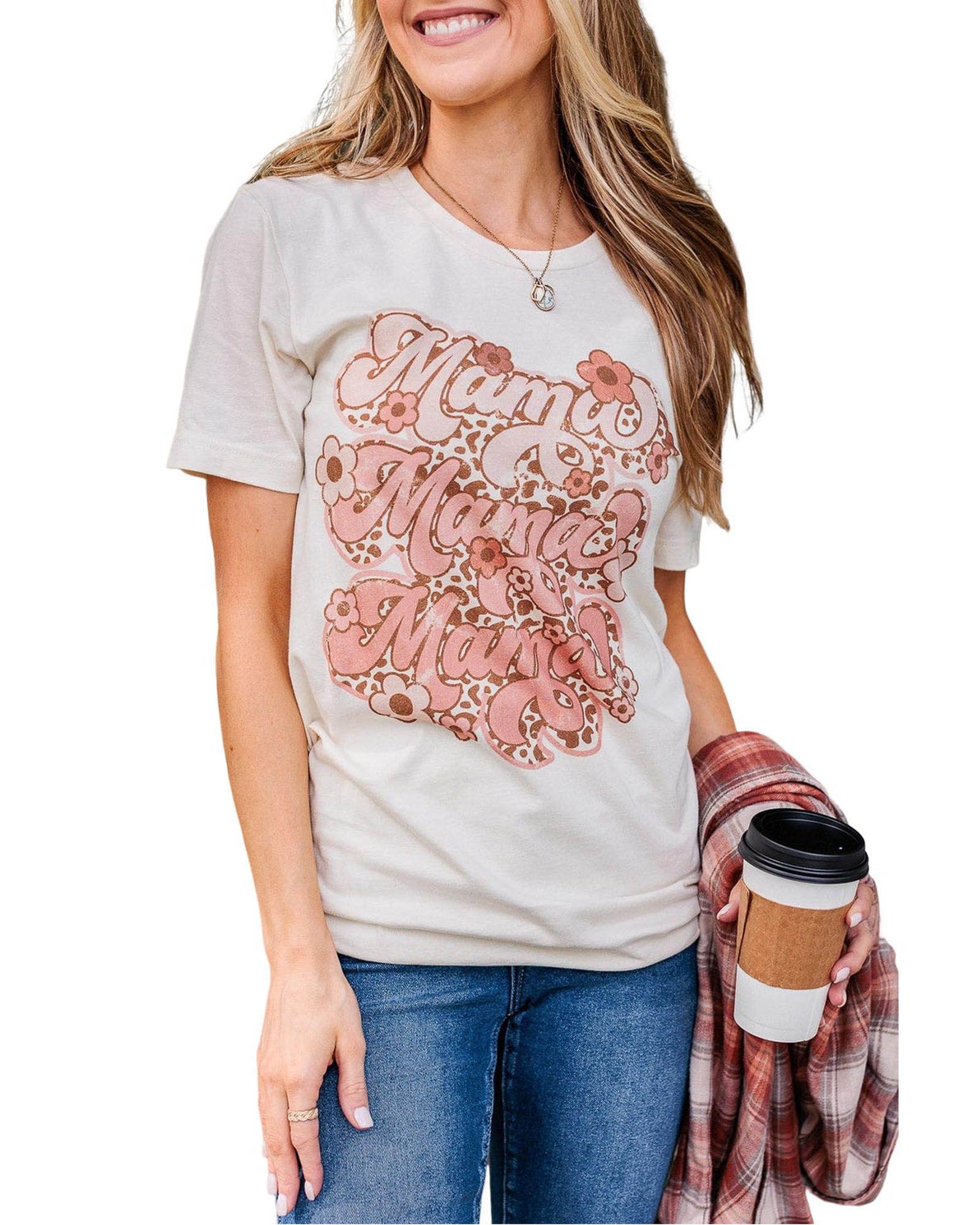 V539-AZEXDC25220185-1-S-202508261520-00 Azura Exchange Leopard Print Short Sleeve Graphic Tee - S - Image 1