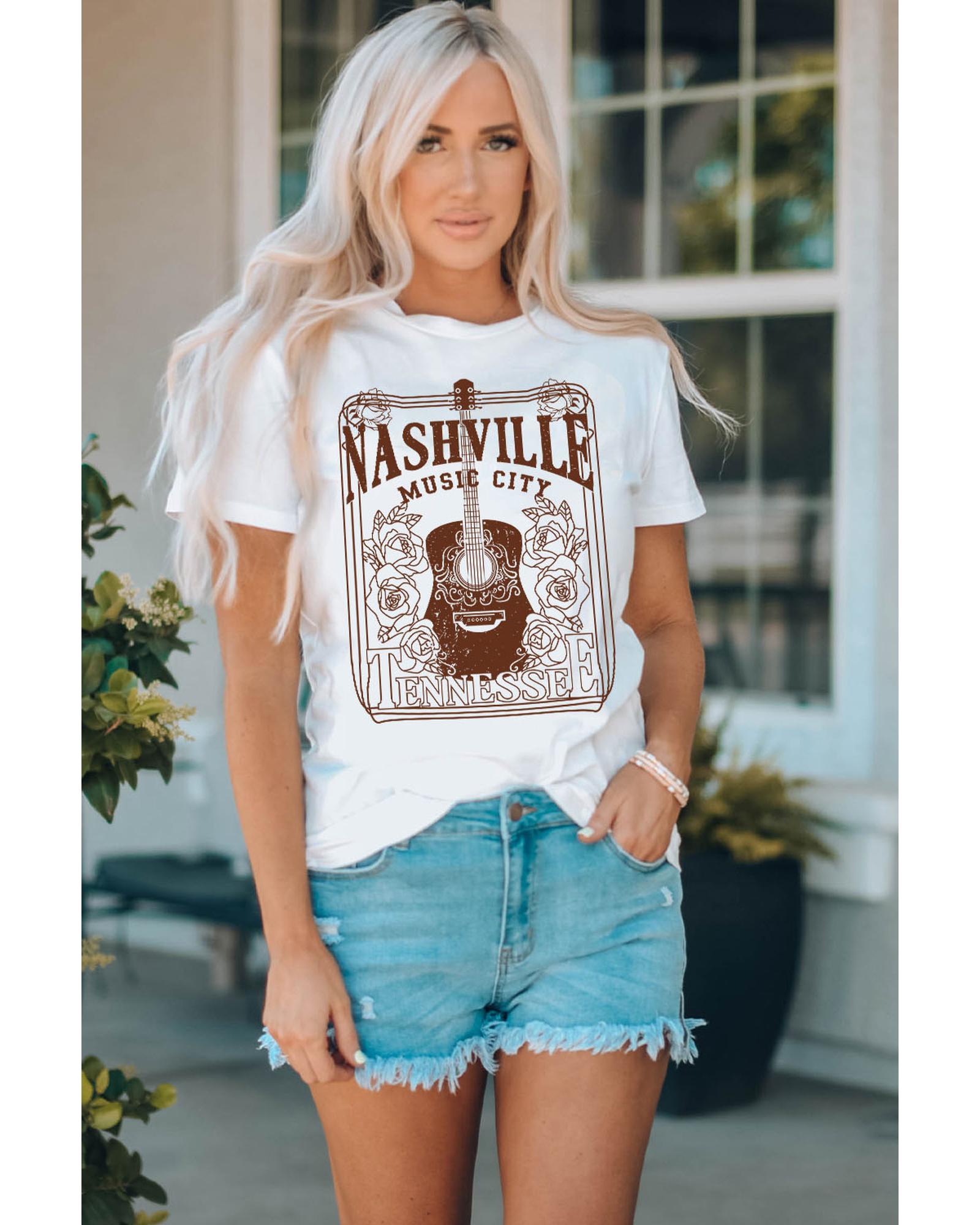 V539-AZEXDC25220605-1-L-202508251720-00 Azura Exchange Nashville Music City Graphic Tee - L - Image 1