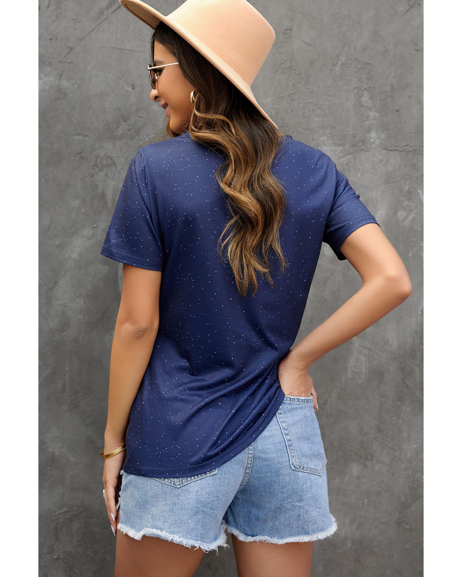 V539-AZEXDC25221188-5-S-202508290900-00 Azura Exchange God Bless the USA Print T-Shirt - S - Image 1