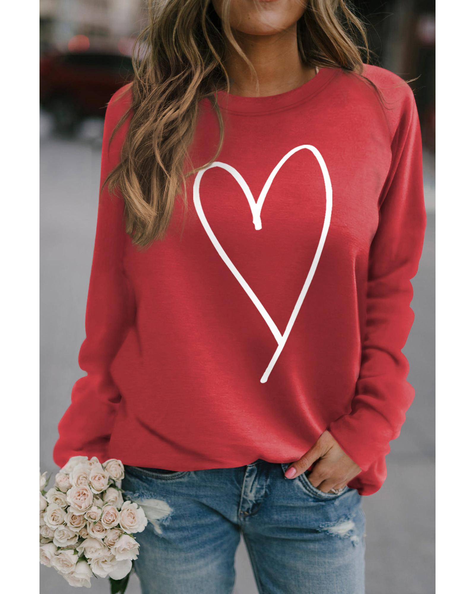 V539-AZEXDC25311437-3-2XL-202508252305-00 Azura Exchange Heart Graphic Sweatshirt - 2XL - Image 1