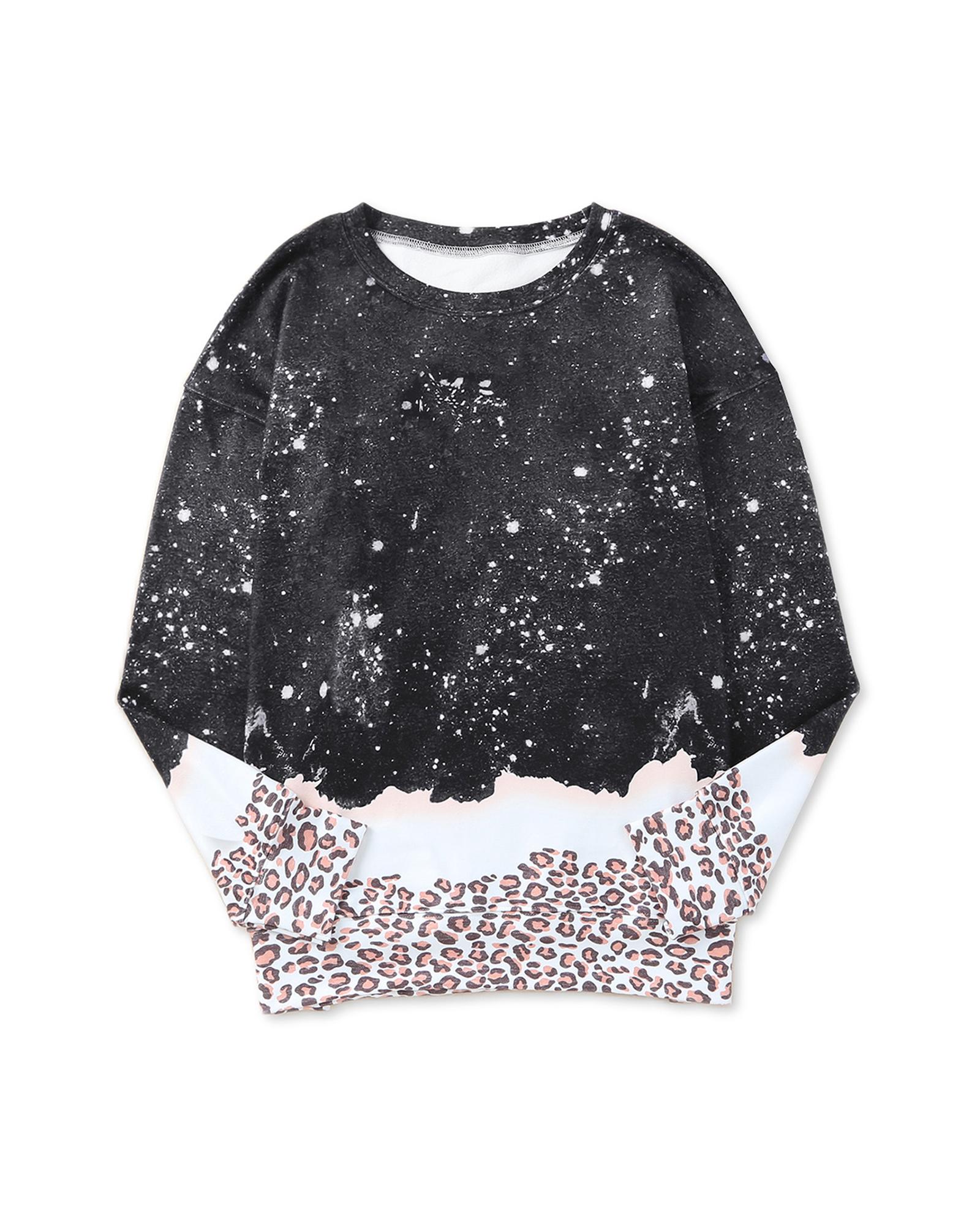V539-AZEXDC25312493-2-S-202508290750-00 Azura Exchange Bleached Leopard Pullover Sweatshirt - S - Image 1