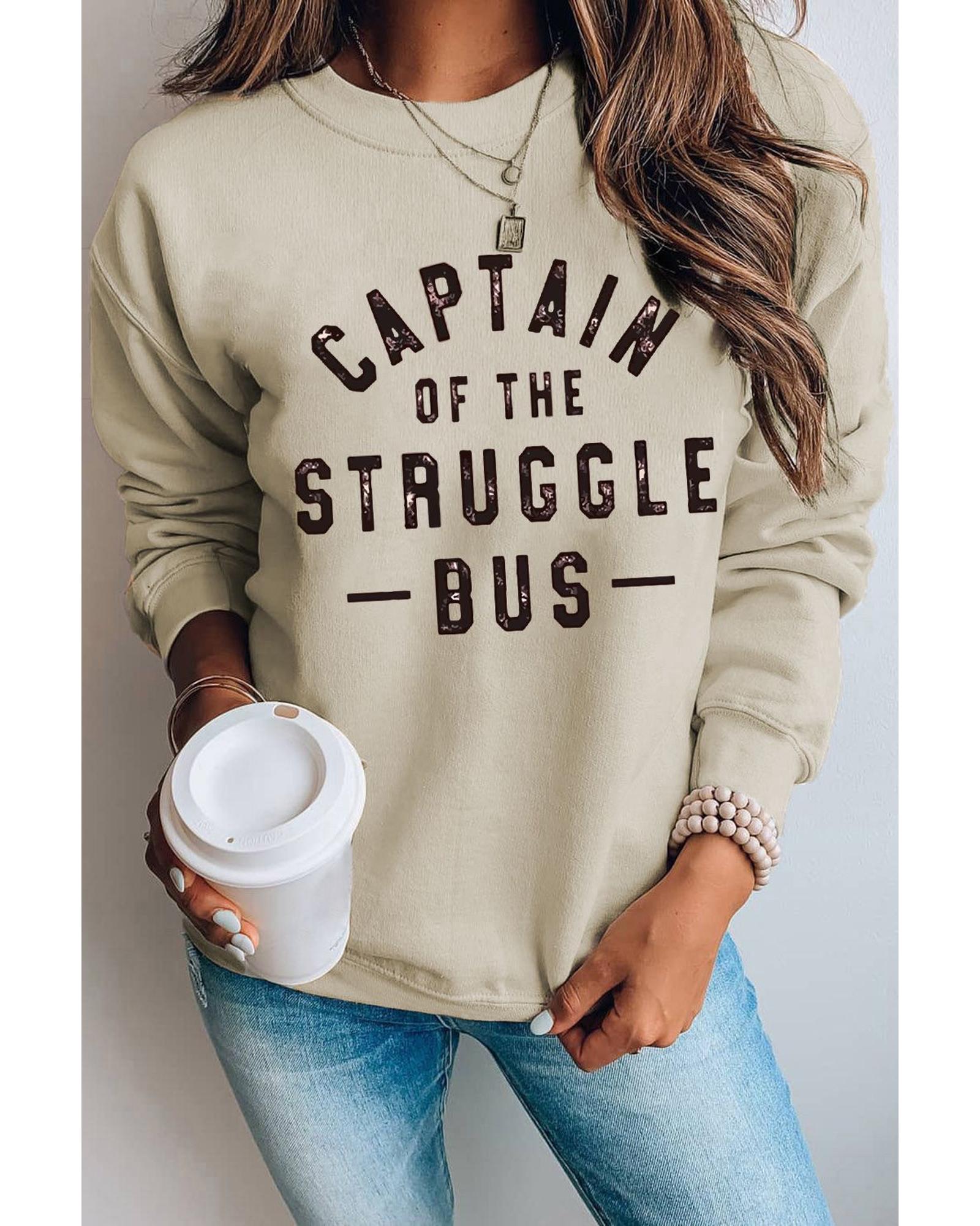 V539-AZEXDC25313408-16-S-165347-00 Azura Exchange Khaki Graphic Sweatshirt - S - Image 1