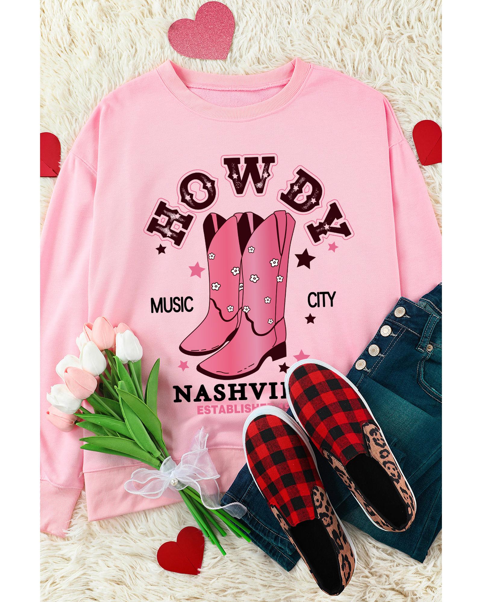 V539-AZEXDC25314388-10-S-202508060755-00 Azura Exchange NASHVILLE Vintage Western Sweatshirt - S - Image 1