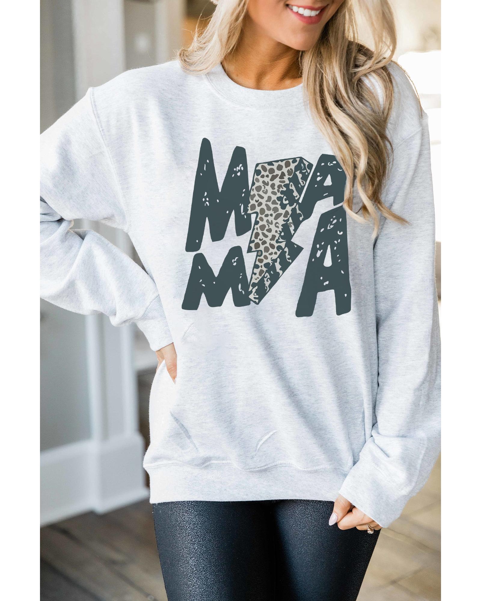 V539-AZEXDC25314499-11-S-164784-00 Azura Exchange Lightning Leopard Print Long Sleeve Sweatshirt - S - Image 1