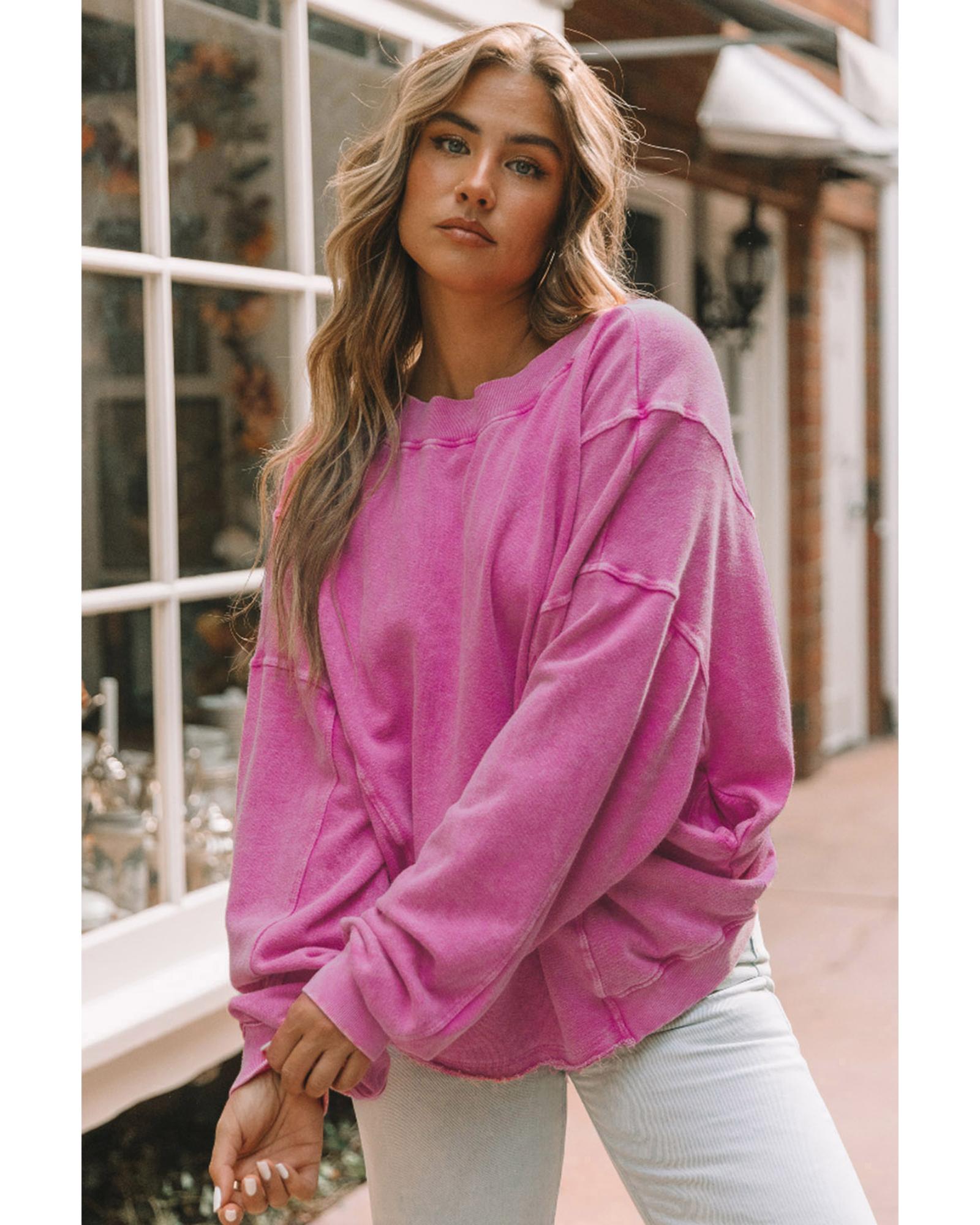 V539-AZEXDC25314555-6-XL-202508252120-00 Azura Exchange Twist Open Back Oversized Sweatshirt - XL - Image 1