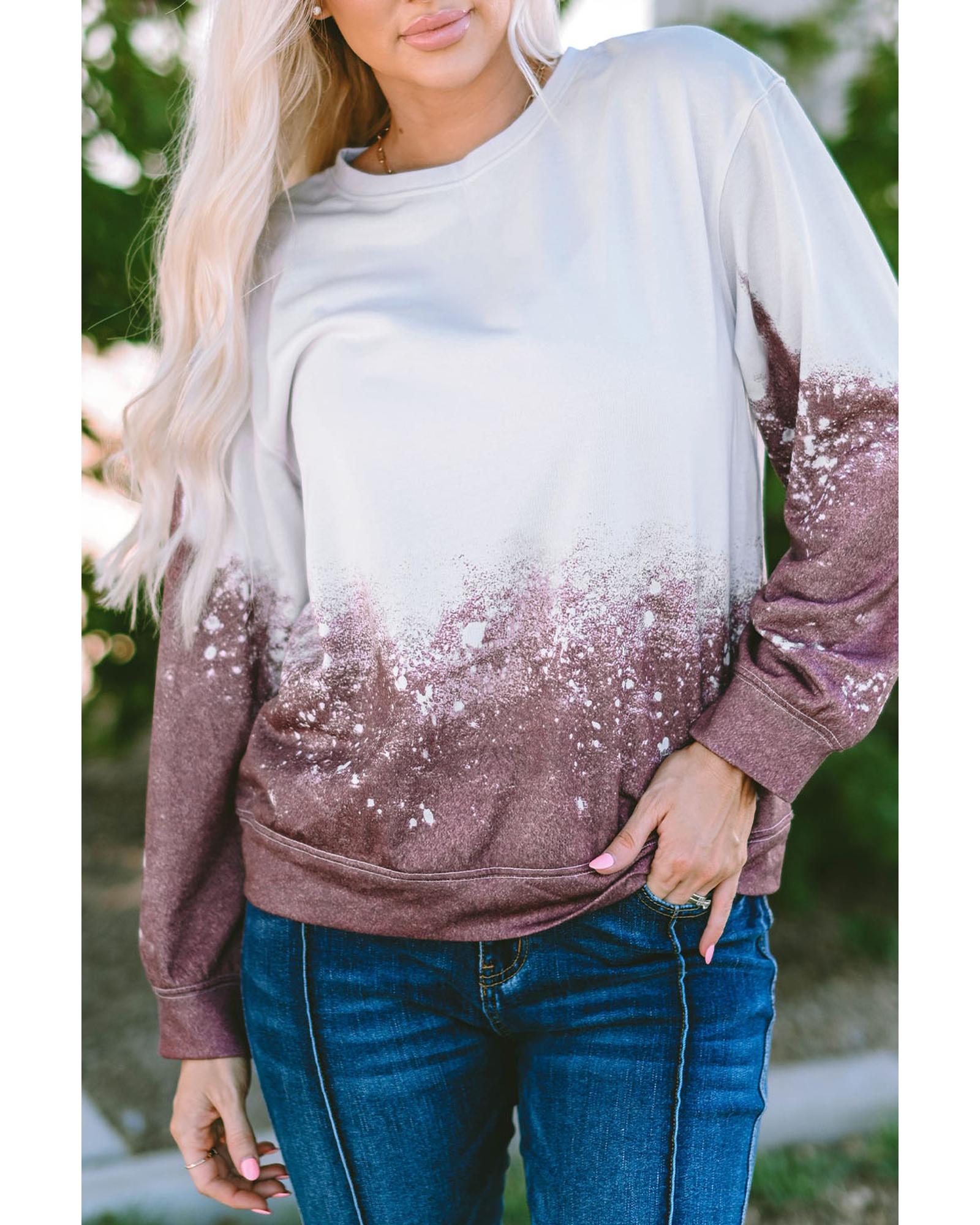 V539-AZEXDC25314648-3-S-202508270035-00 Azura Exchange Gradient Tie Dye Pullover Sweatshirt - S - Image 1