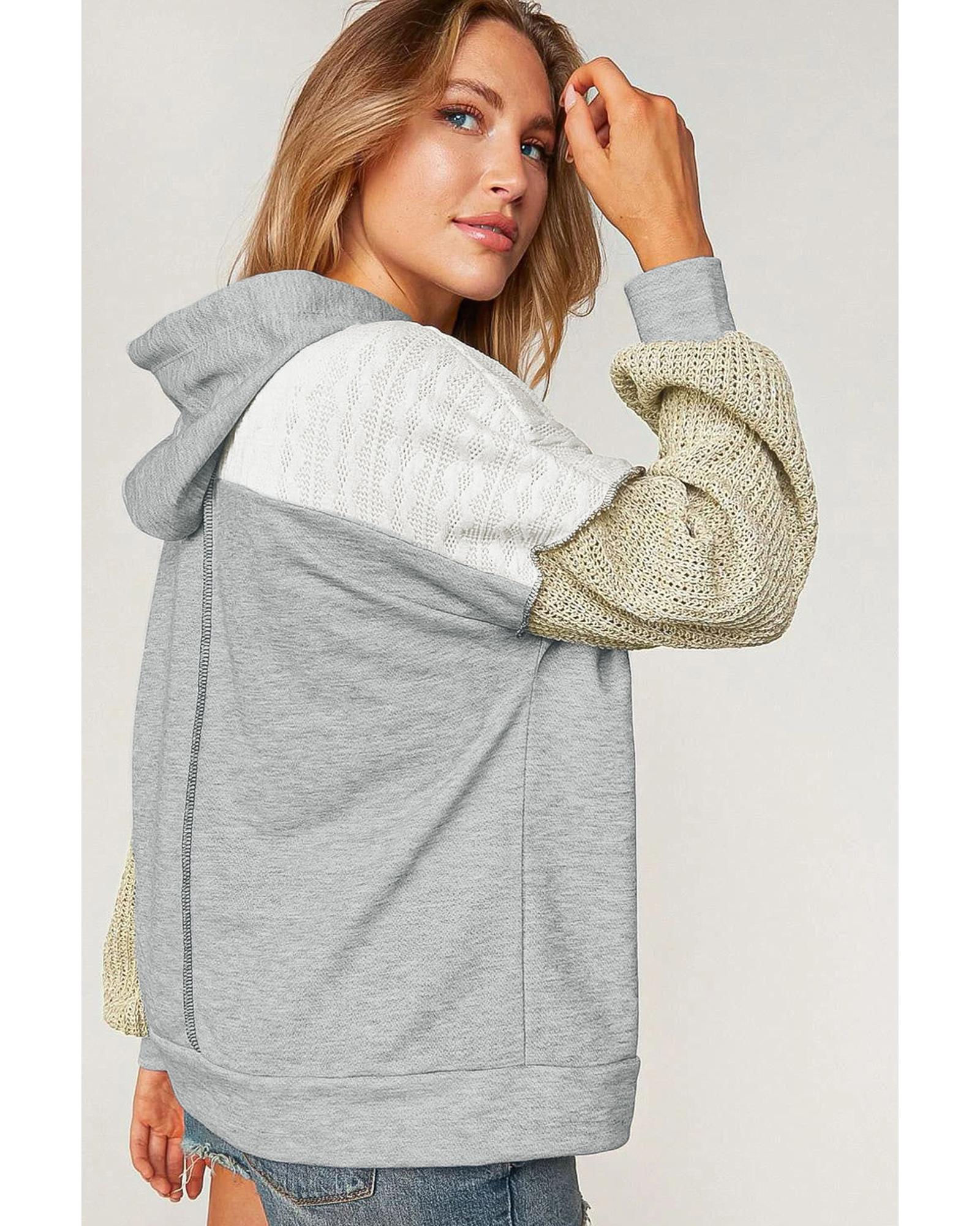 V539-AZEXDC25314685-11-S-202508290535-00 Azura Exchange Colorblock Patchwork Pullover Hoodie - S - Image 1