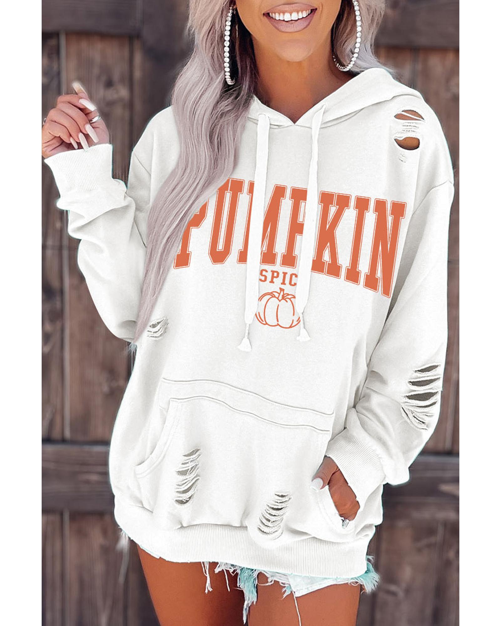 V539-AZEXDC25315280-1-2XL-202509010230-00 Azura Exchange Pumpkin Spice Distressed Hoodie - 2XL - Image 1