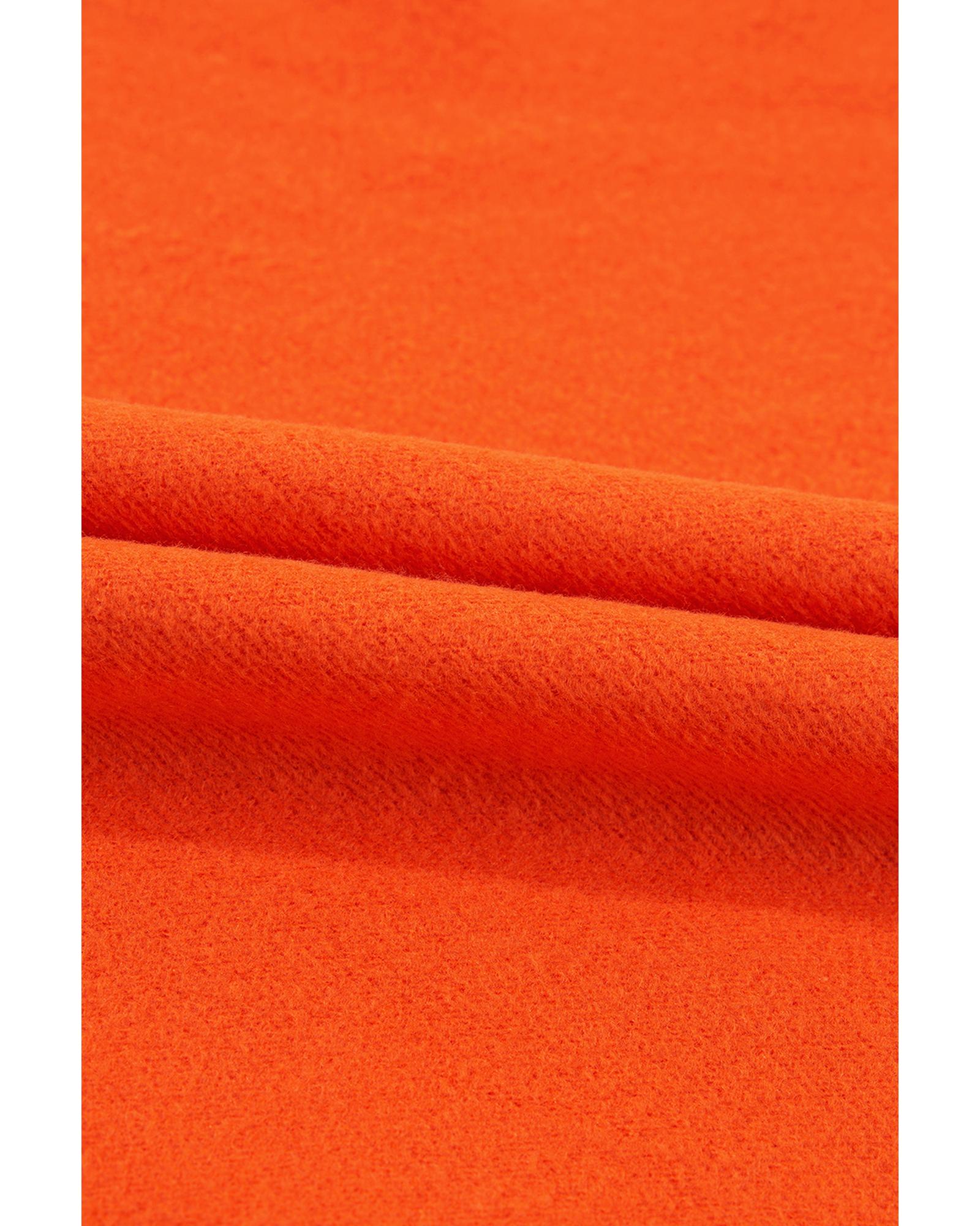 V539-AZEXDC25317289-P7014-M-202508300625-00 Russet Orange Solid Fleece Lined Drop Shoulder Terry Sweatshirt - M - Image 1