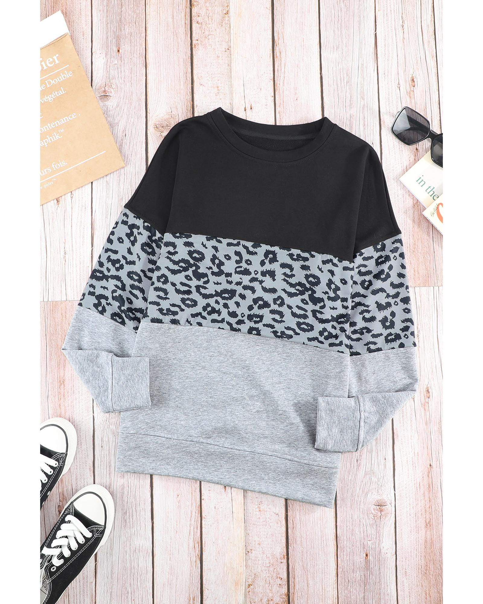 V539-AZEXDC2532980-1011-XL-202508260855-00 Azura Exchange Contrast Stitching Colorblock Sweatshirt - XL - Image 1