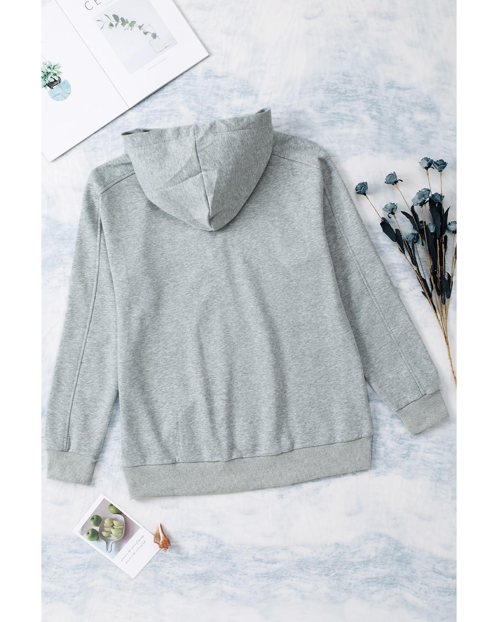 V539-AZEXDC2537924-11-2XL-202508260715-00 Azura Exchange Lace-up Grey Casual Hoodie - 2XL - Image 1