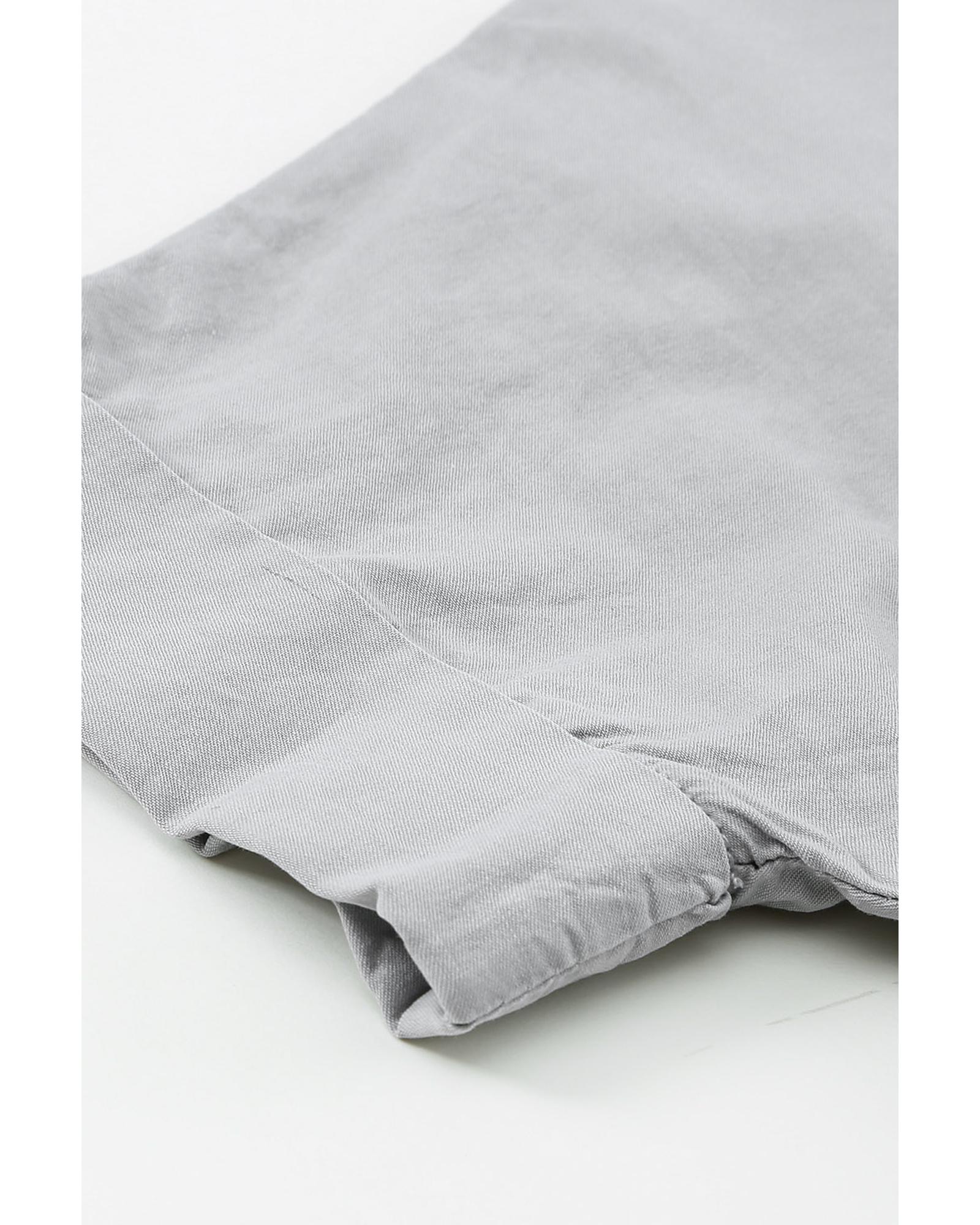 V539-AZEXDC255917-2-XL-202508290720-00 Azura Exchange Denim Shirt with Turn-down Collar - XL - Image 1