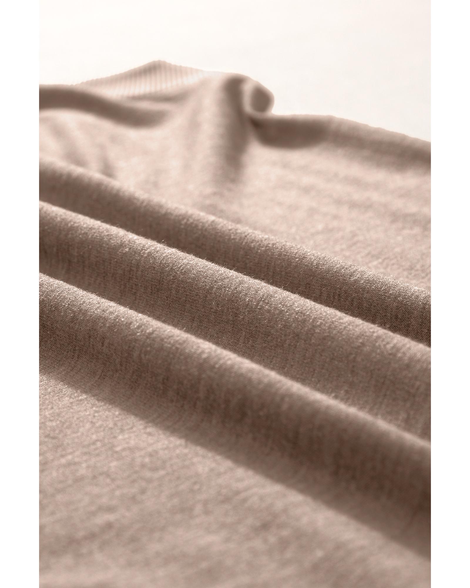 V539-AZEXDC25611787-P6017-M-202508291725-00 Simply Taupe Ribbed V Neck Tank - M - Image 1