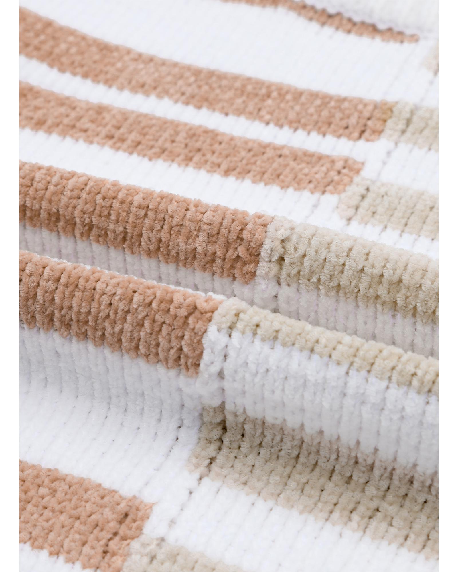 V539-AZEXDC2722970-19-S-202506132032-00 Stripe Blocked Drop Shoulder Slouchy Sweater - S - Image 1