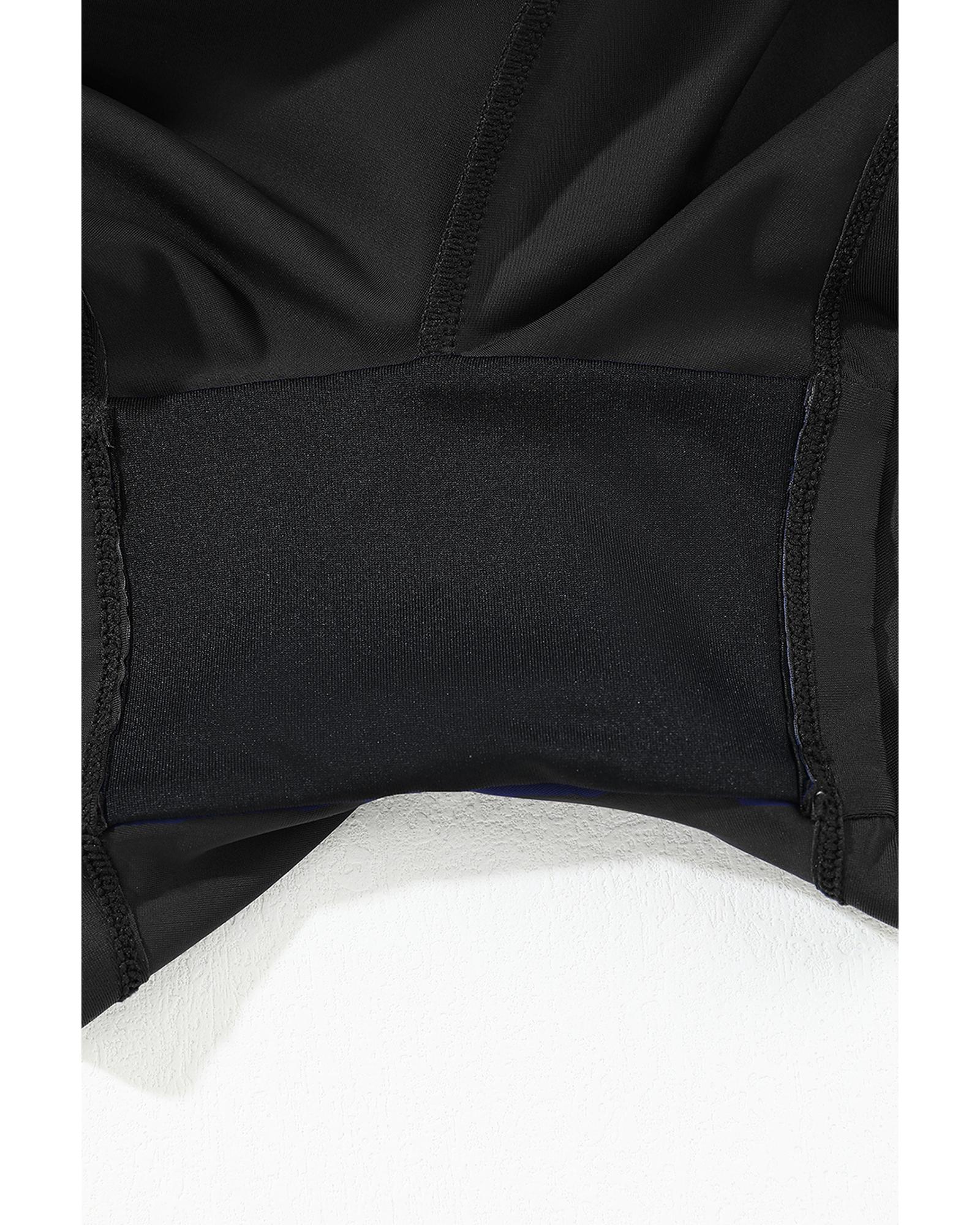 V539-AZEXDC472359-P2-L-202508300645-00 Black Pocketed Wide Waistband Swim Shorts - L - Image 1