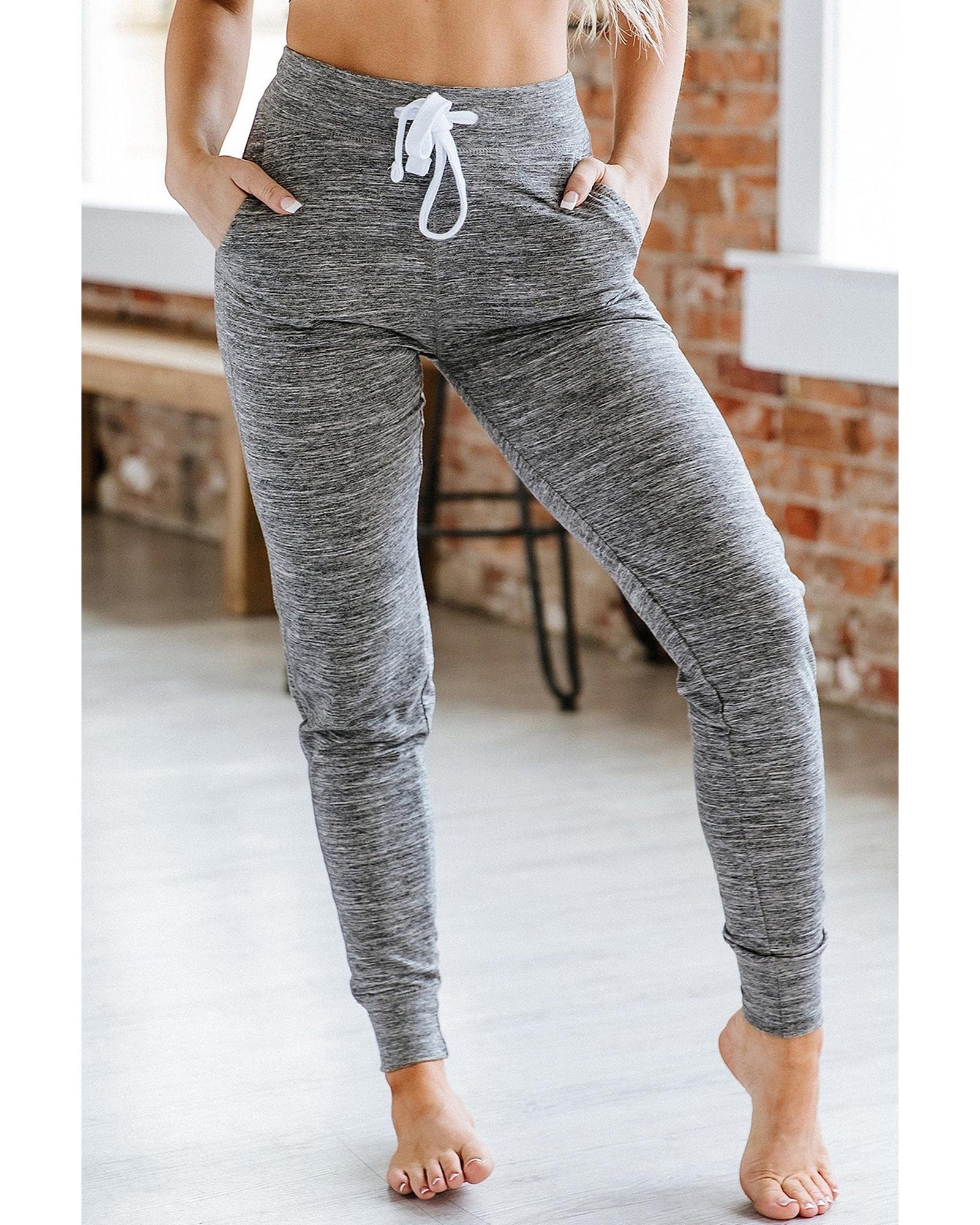 V539-AZEXDC7711553-11-S-202508291105-00 Azura Exchange Soft Gray Joggers with Drawstring Waist and Pockets - S - Image 1