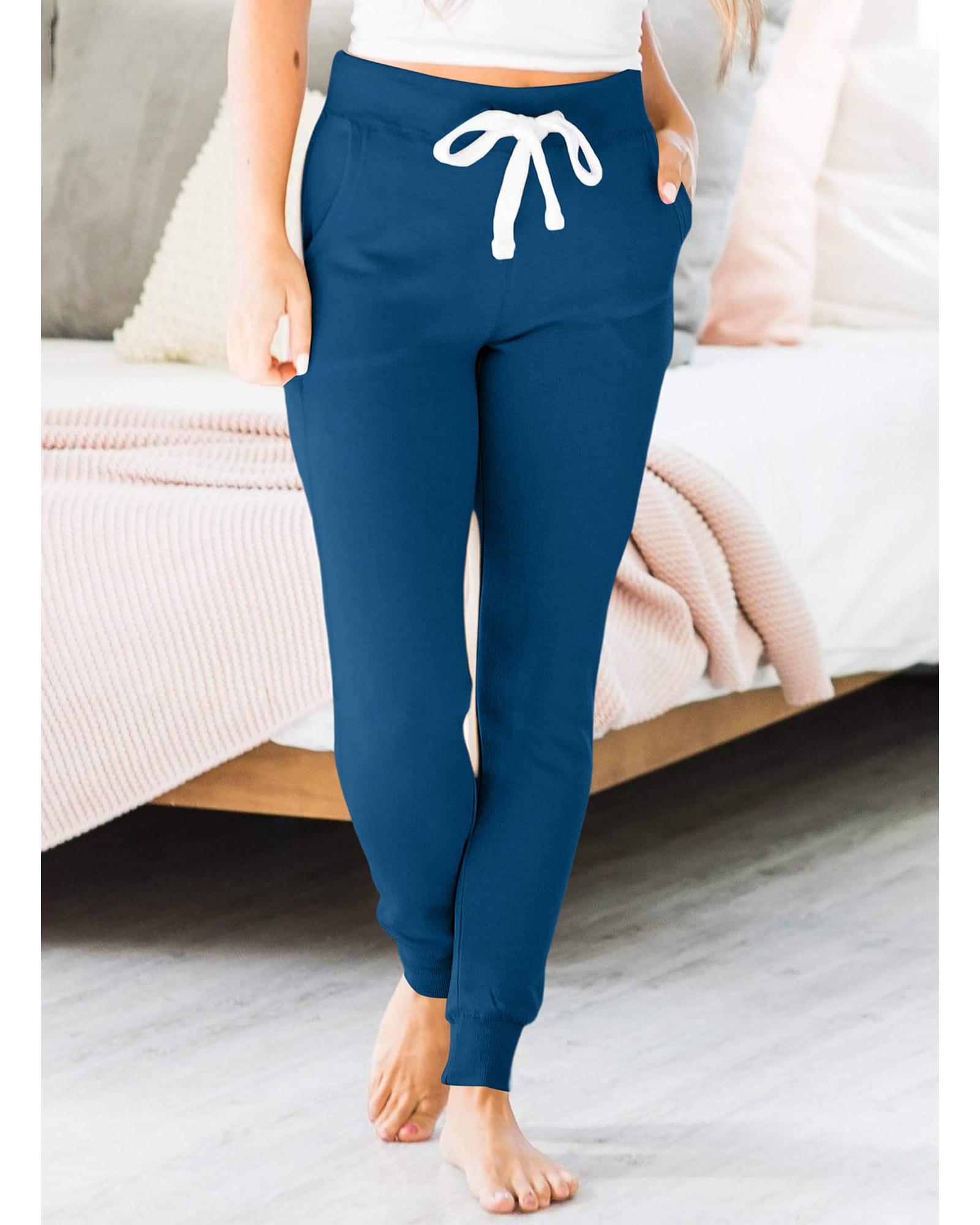 V539-AZEXDC7711553-P905-S-202506150836-00 Drawstring Waist Pocketed Joggers - S - Image 1