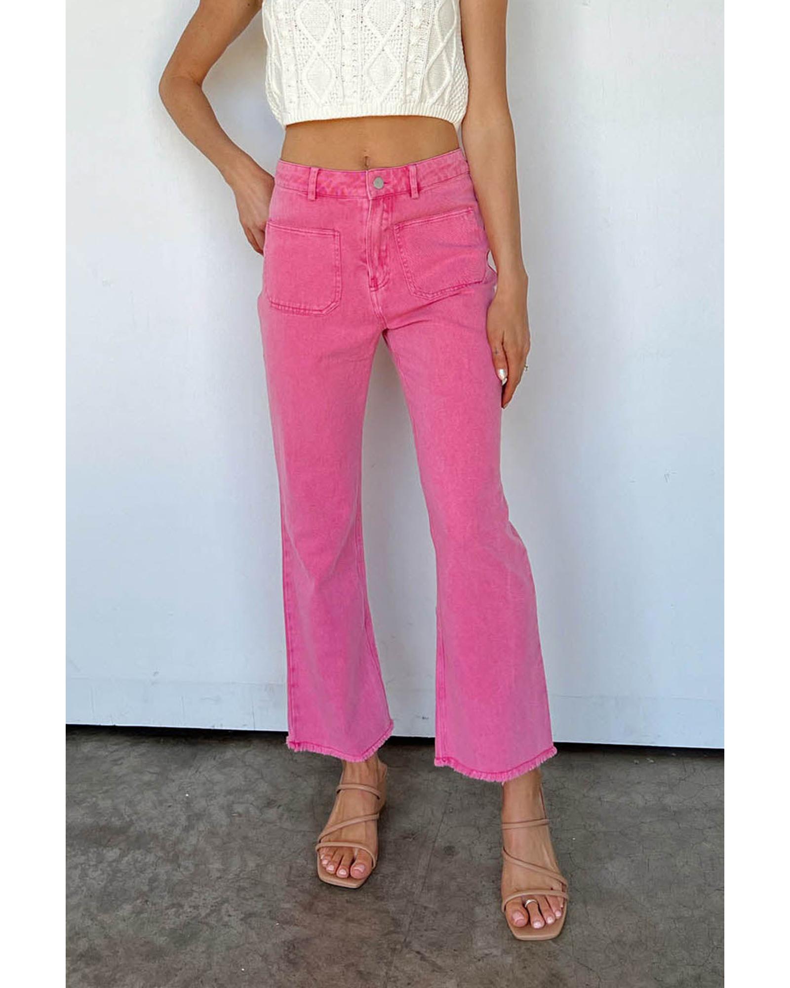 V539-AZEXDC7711675-10-14-202508262300-00 Azura Exchange Flare Leg Raw Hem Jeans - 14 US - Image 1