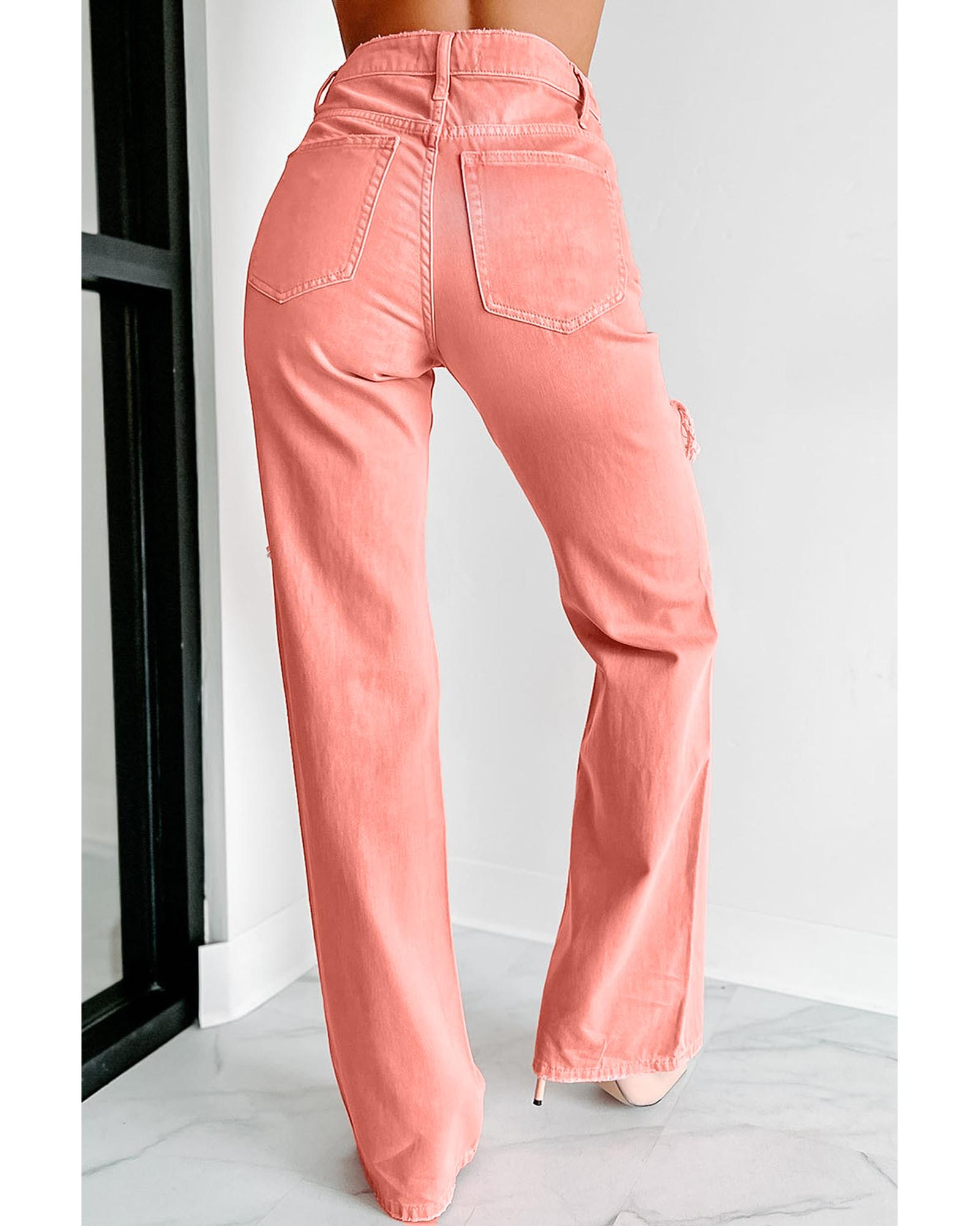 V539-AZEXDC7873435-10-6-202508290505-00 Azura Exchange Ripped Straight Leg Pocket Jeans - 6 US - Image 1