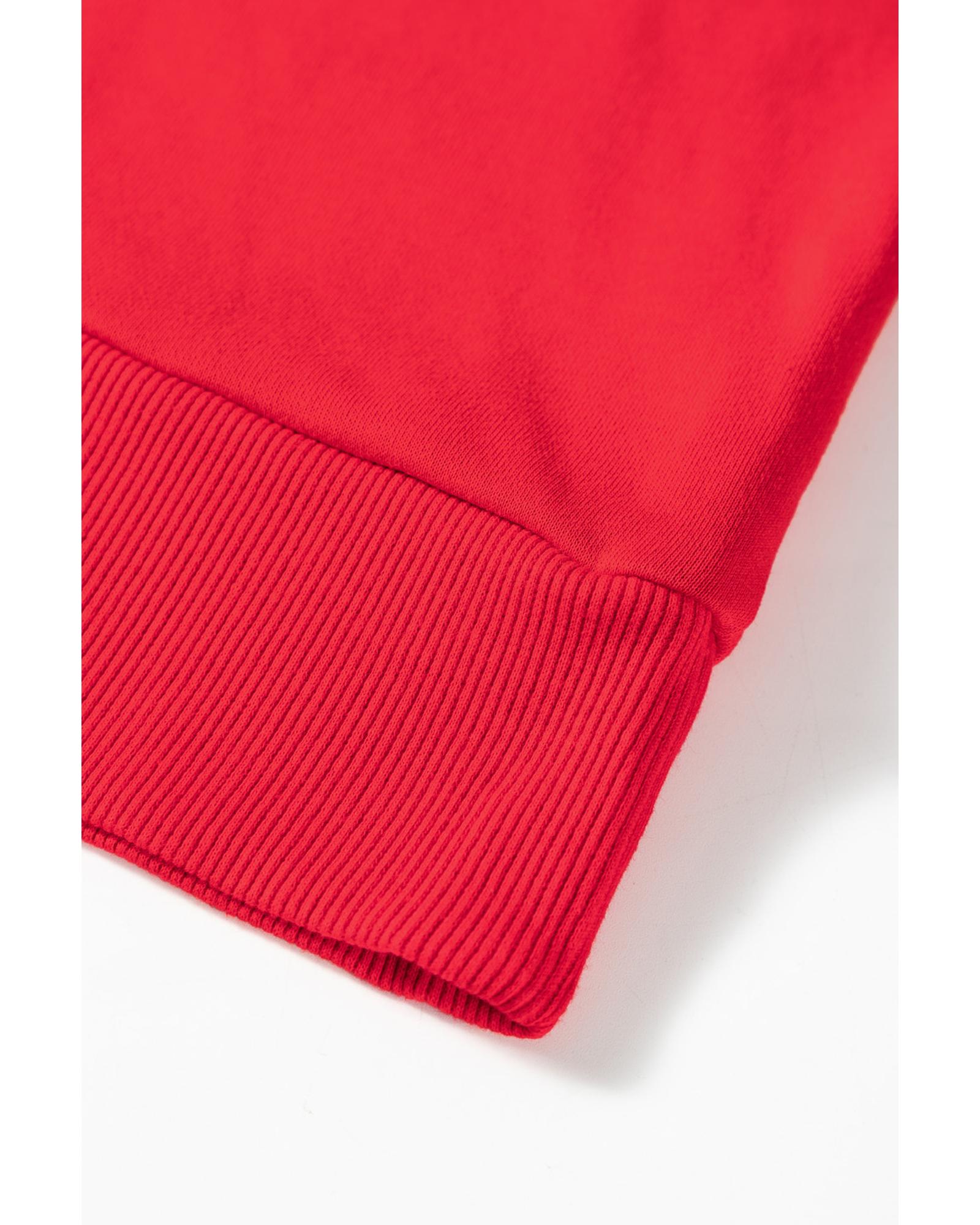 V539-AZEXPL25317871-P3-2X-202508311520-00 Fiery Red Plus Size Santa Baby Tinsel Crew Neck Sweatshirt - 2X - Image 1