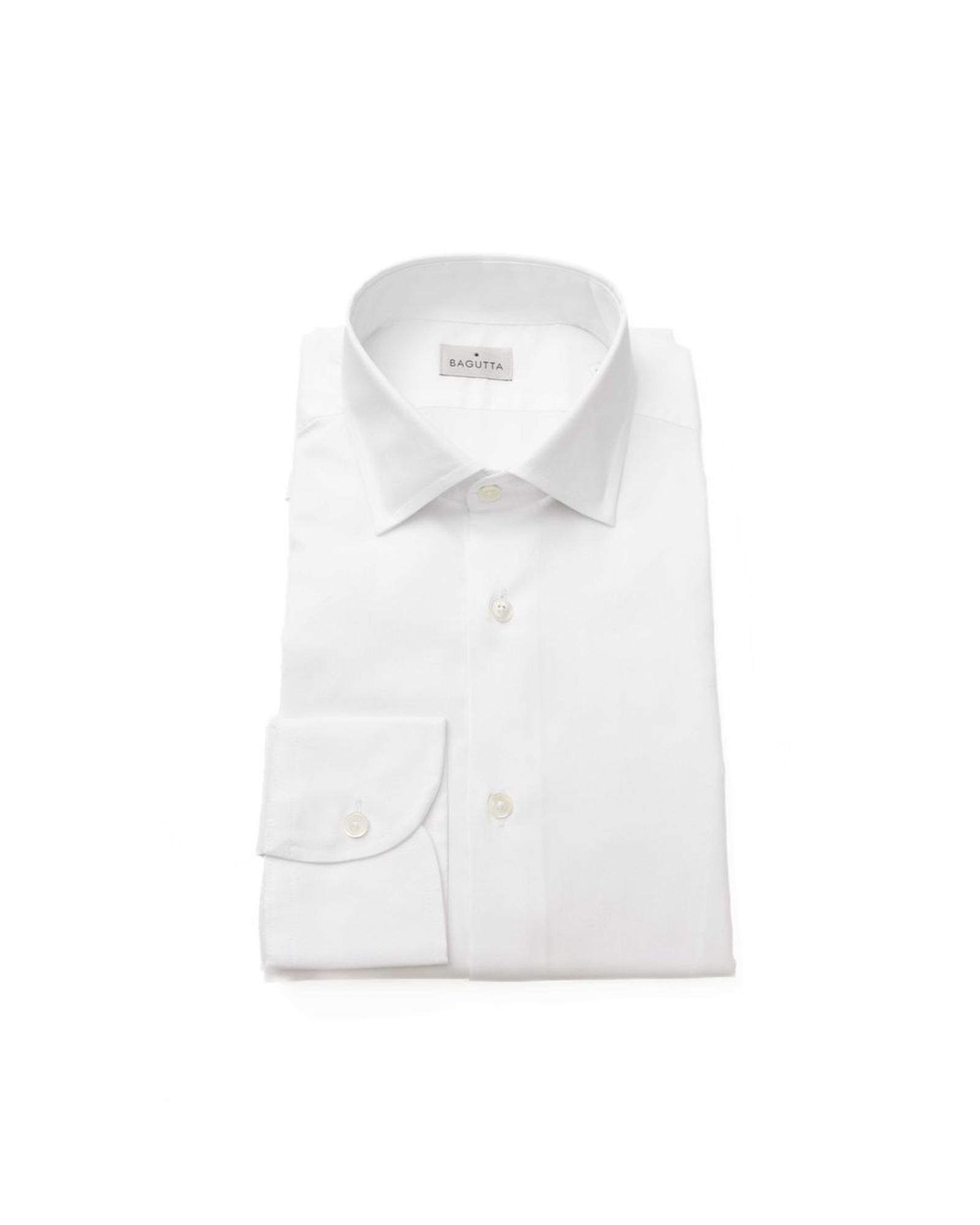 V539-BA-23957-S-171196-00 Bagutta Men's White Cotton Shirt - S - Image 1