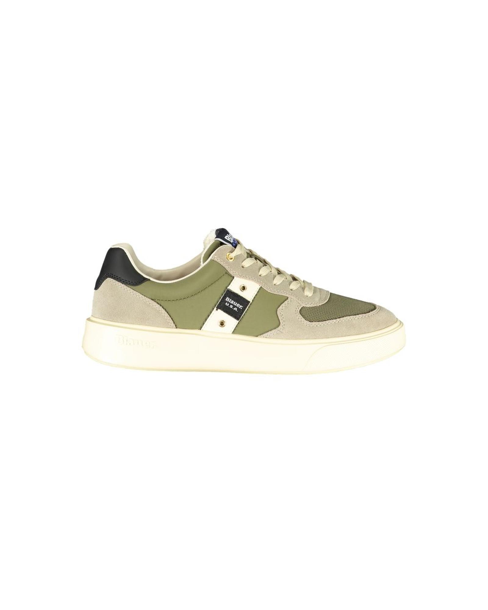 V539-BL-36376-EU41US8-202506160241-00 Blauer Men's Green Leather Sneaker - 41 EU - Image 1