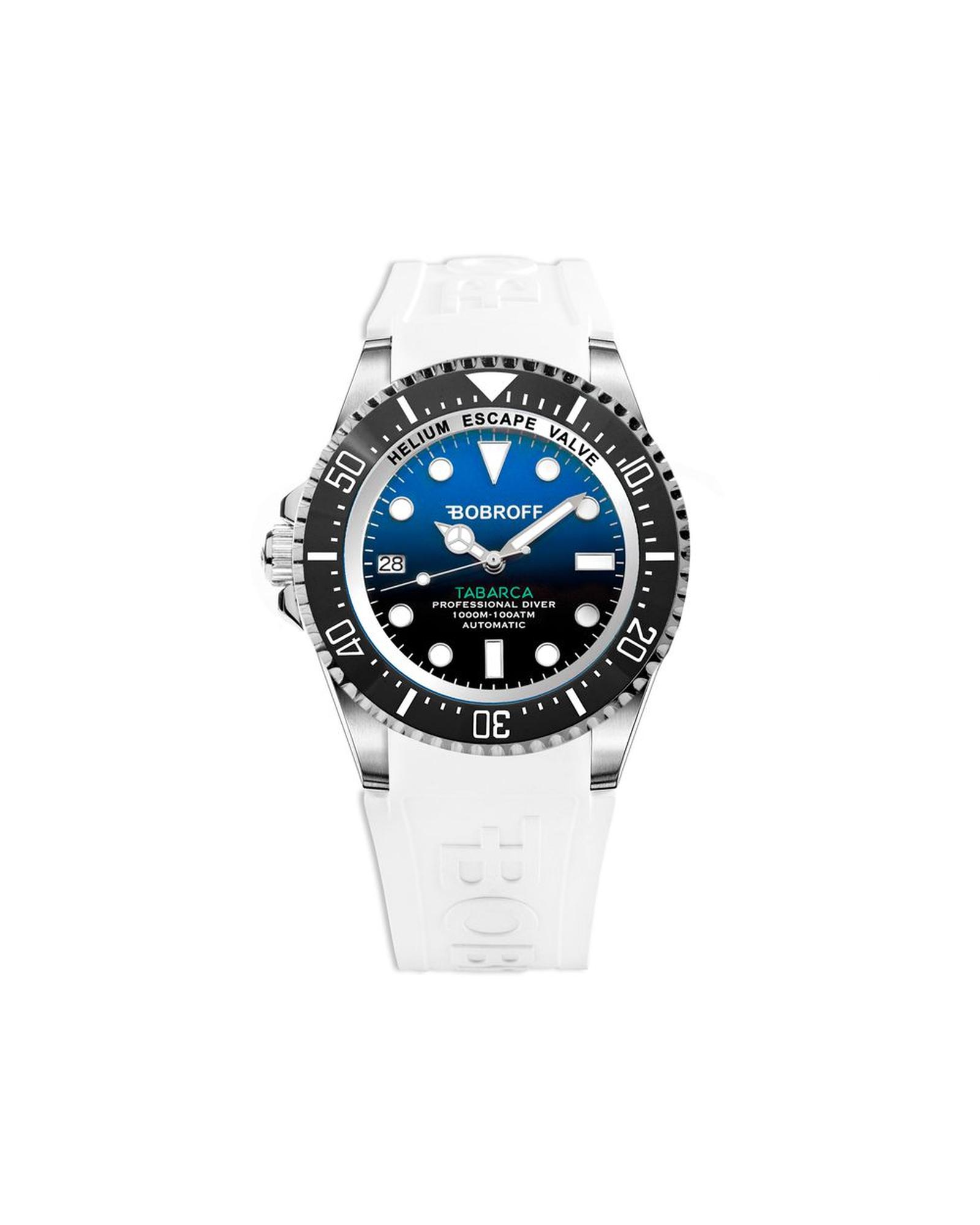 V539-BOBF0003IBFSTBAC-202506160025-00 Bobroff Men's White Rubber Watch - One Size - Image 1