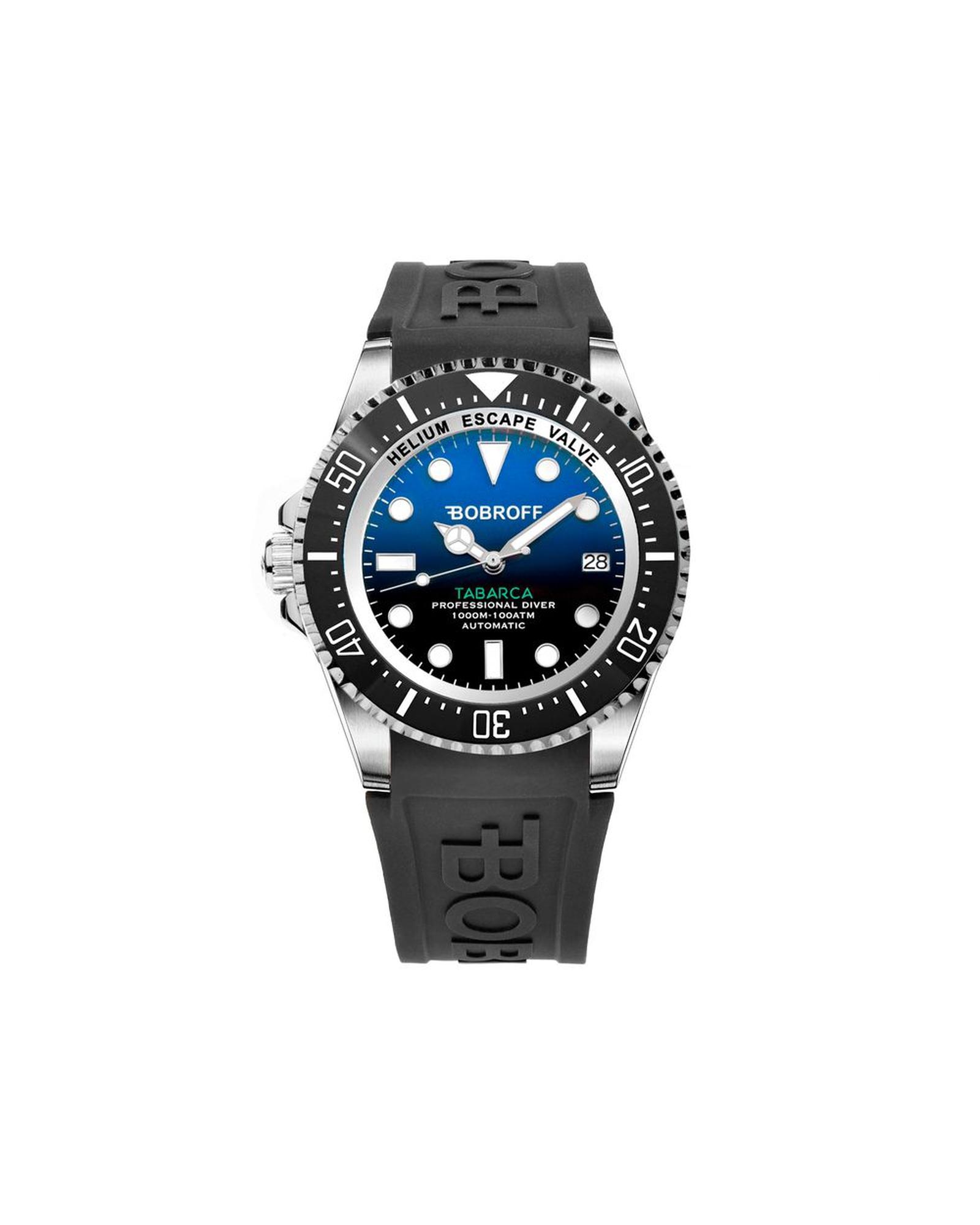 V539-BOBF0003IBFSTNAC-202506160025-00 Bobroff Men's Black Silicone Watch - One Size - Image 1