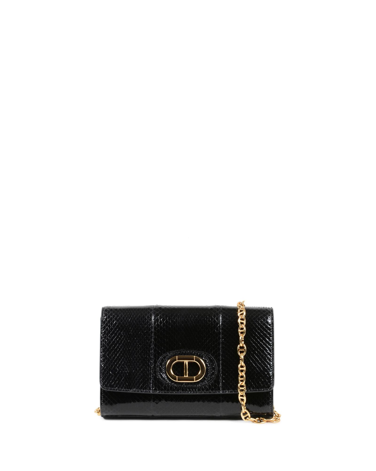 V539-BTB106063-202509011640-00 Python Chain Strap Clutch - One Size - Image 1