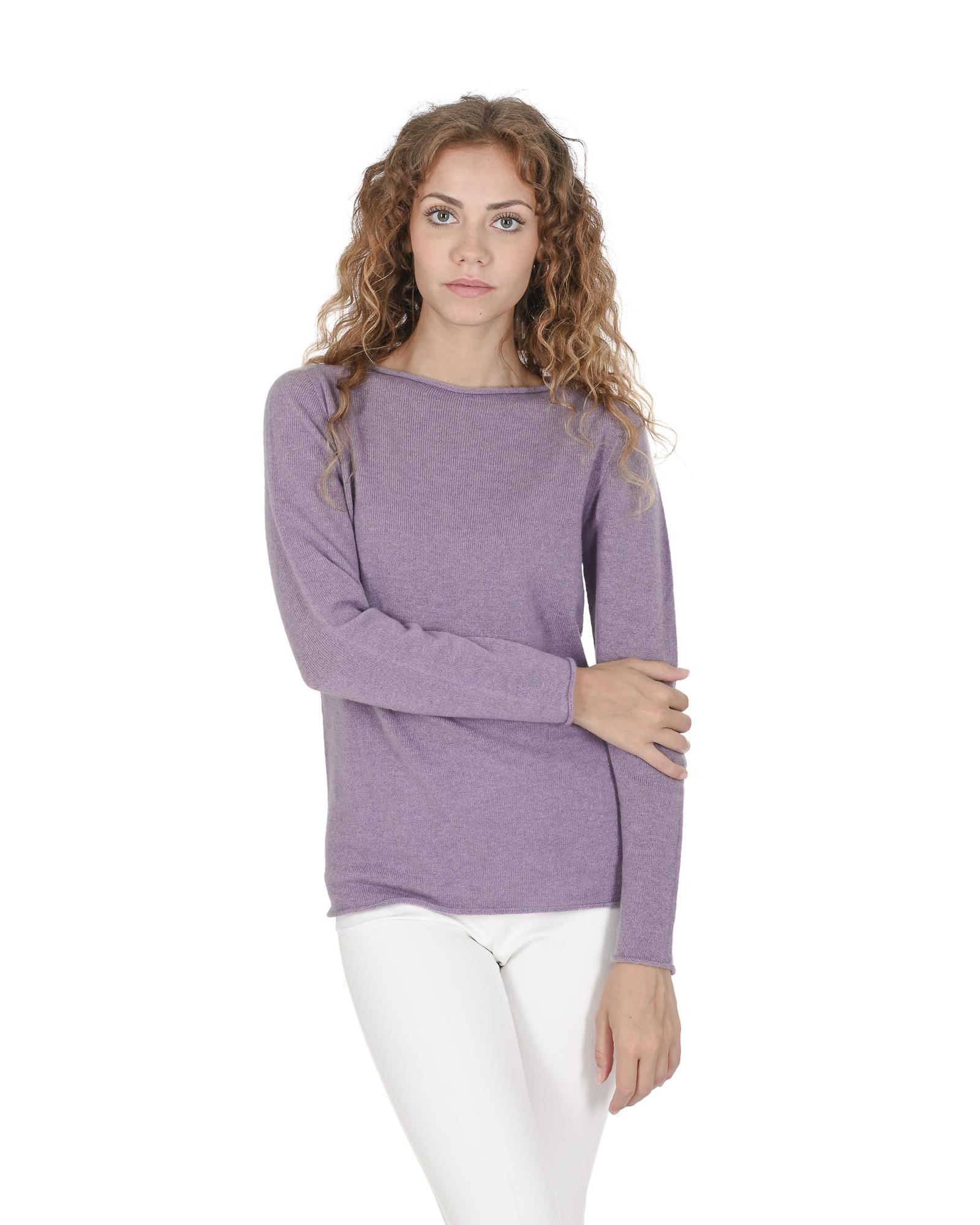V539-BTB107633-202509010440-00 Cashmere Boatneck Sweater - Italian Craftsmanship - L - Image 1