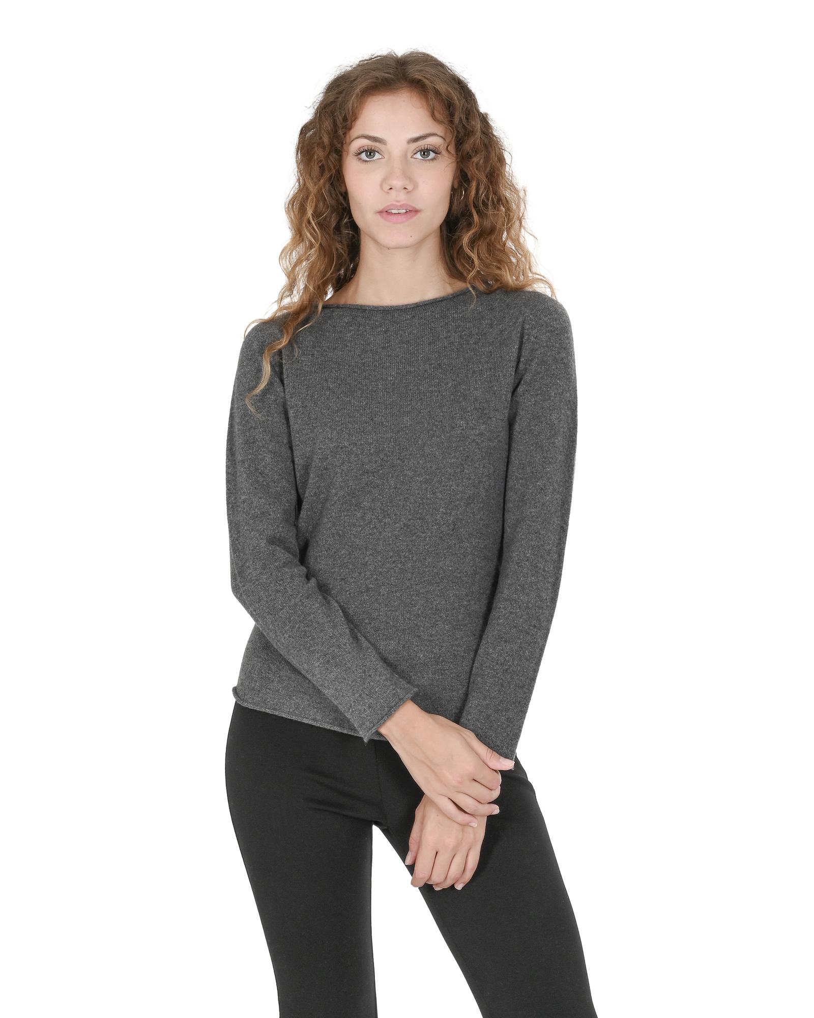 V539-BTB107728-202509010445-00 Cashmere Womens Boatneck Sweater - M - Image 1