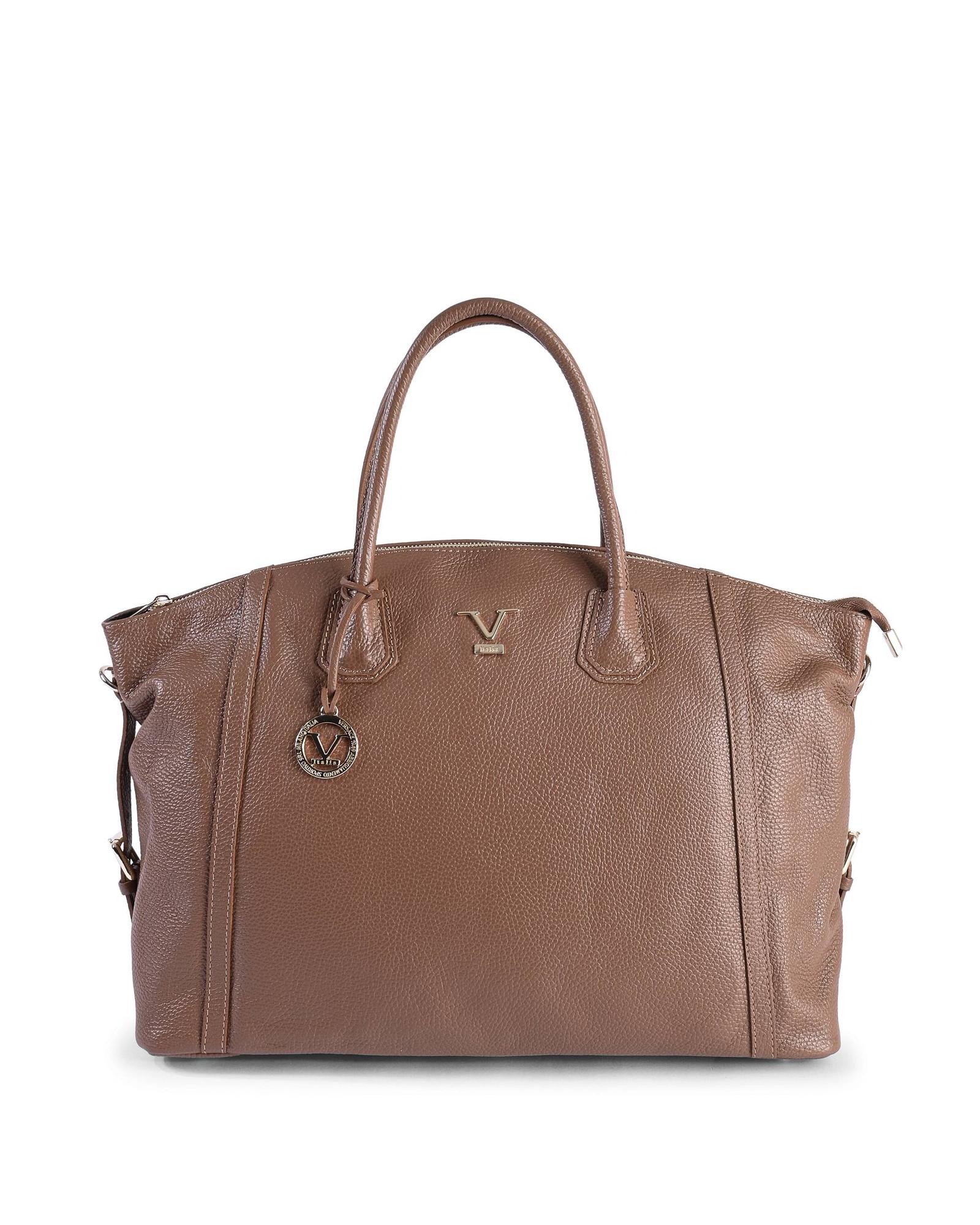 V539-BTB109396-202506160253-00 V Italia by Versace Genuine Leather Handbag Brown - One Size - Image 1